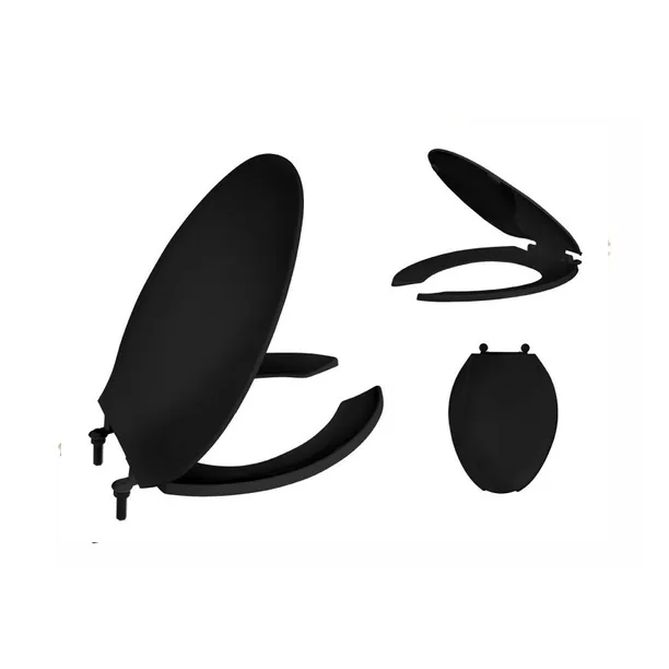 TAPA ASIENTO PARA SANITARIO INODORO WC ALARGADO NEGRO CIERRE SENCILLO