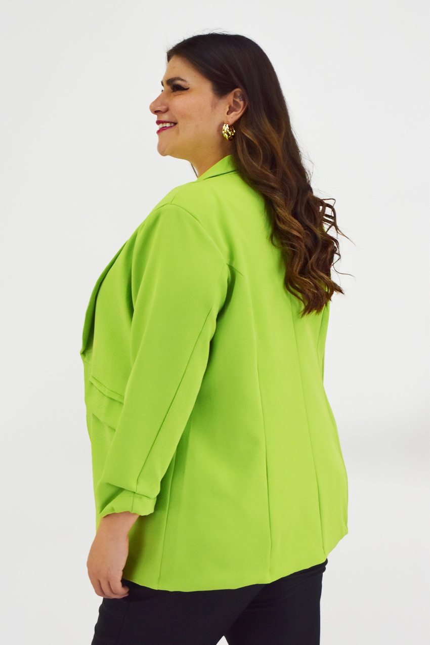 Blazer manga 3/4 Roman Fashion /Tallas Extras, 12255 (Verde limón) 
