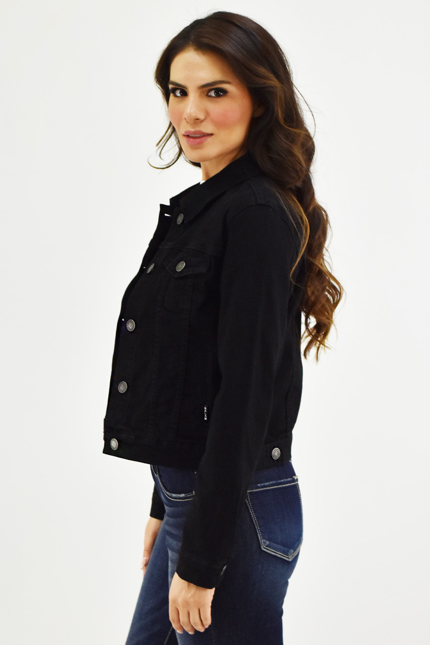 Chamarra denim clásica /Juvenil, 6476 (Negro)
