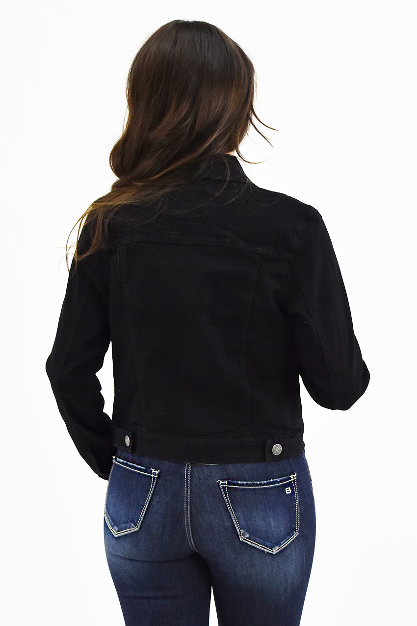 Chamarra denim clásica /Juvenil, 6476 (Negro)