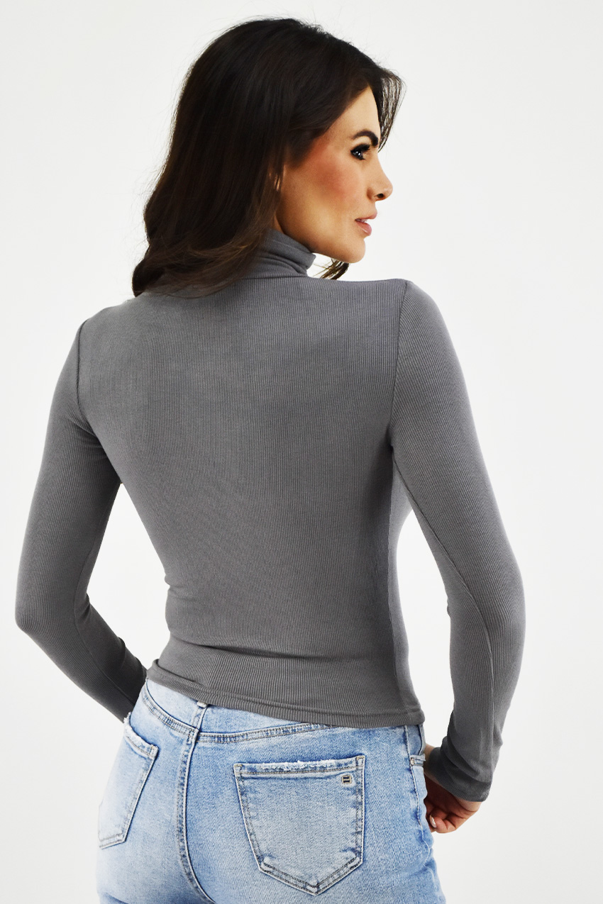 Blusa cuello de tortuga /Juvenil, 0055 (Gris) 