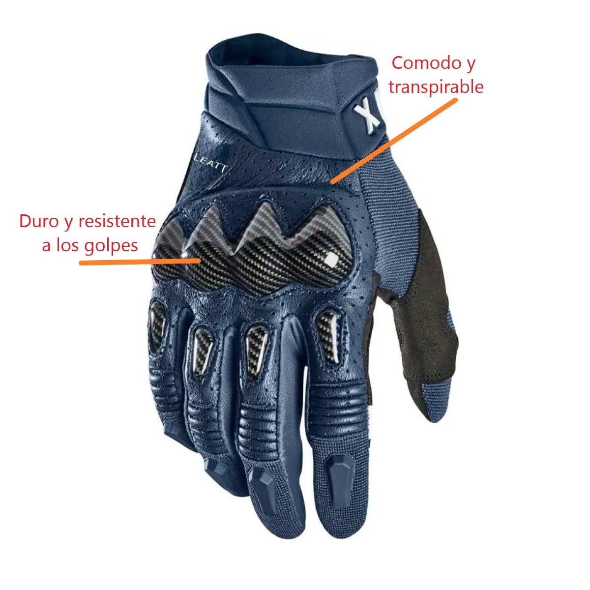 Guantes deportes al aire libre ciclismo carreras motocicleta azul cómodos transpirables táctico