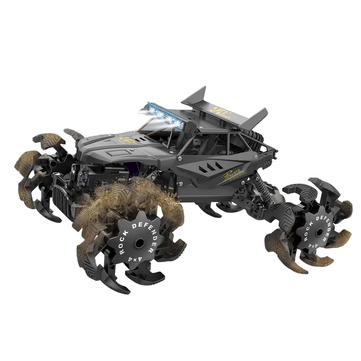 Carro a control remoto buggy con llanta expandible tanque jeep camioneta RC de metal 4x4 10 km h