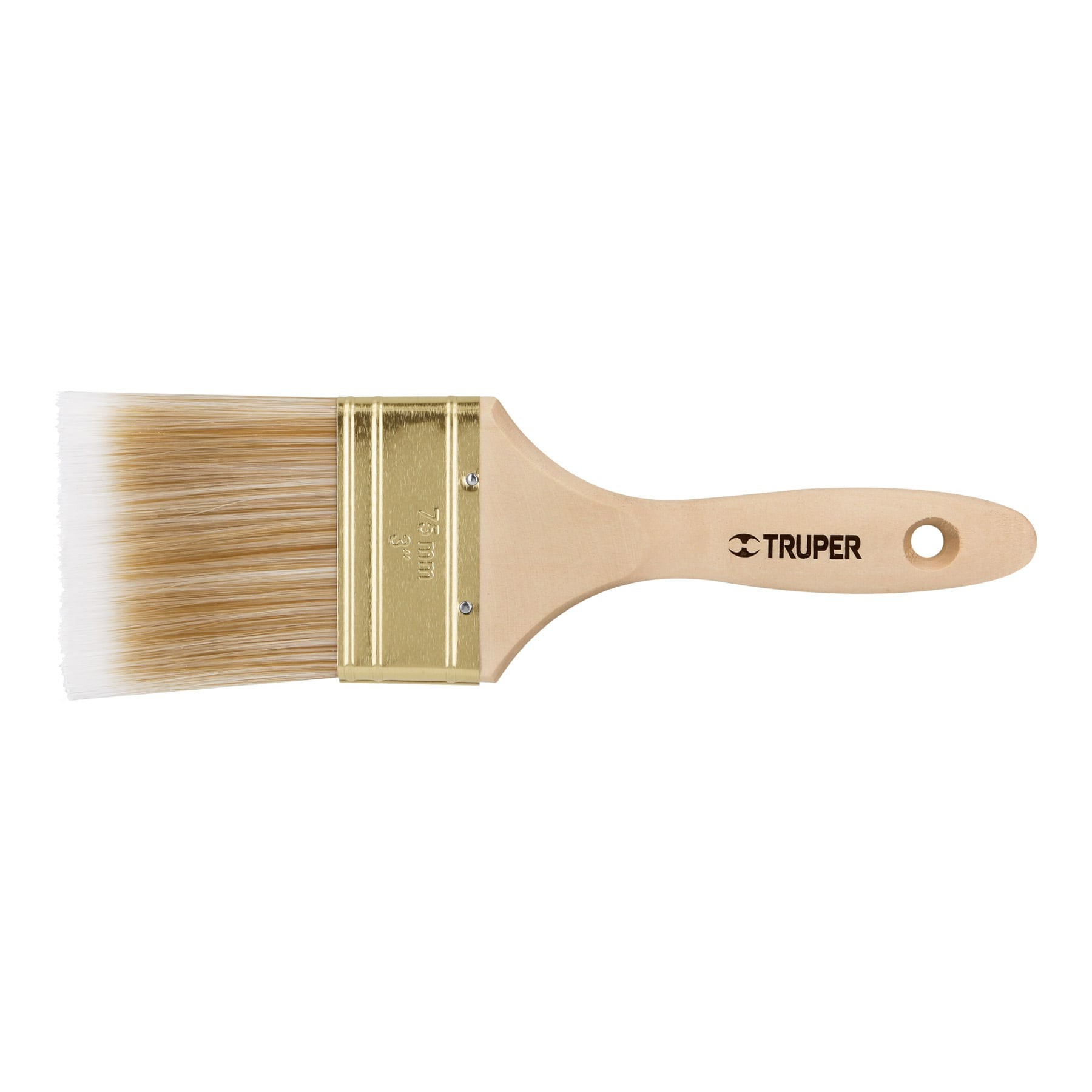 BROCHA CERDAS SINTÉTICAS 3" CORTE RECTO, MANGO DE MADERA TRUPER 13346