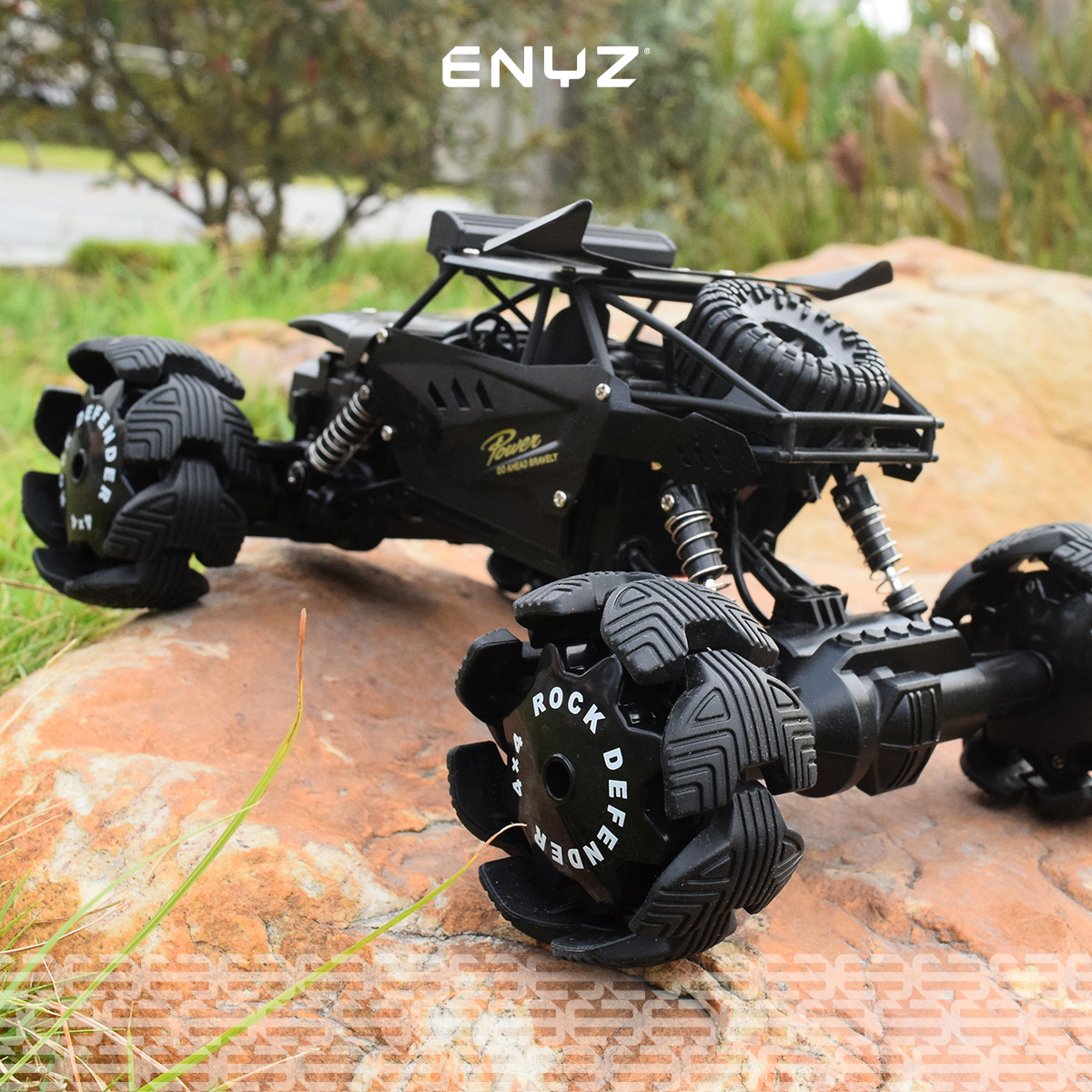 Carro a control remoto buggy con llanta expandible tanque jeep camioneta RC de metal 4x4 10 km h