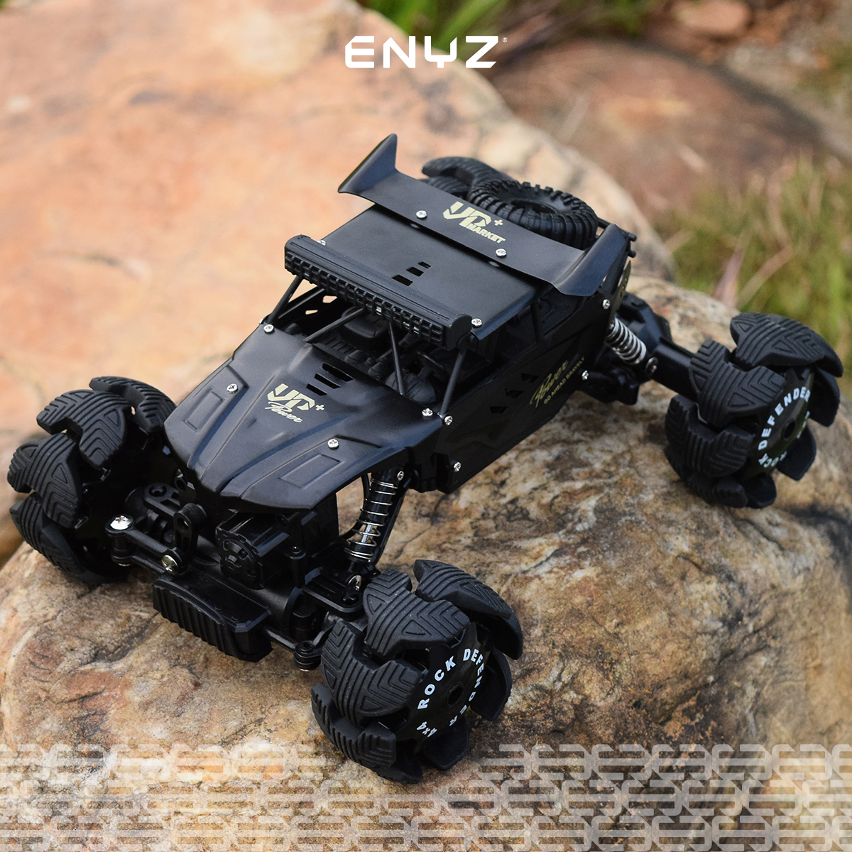 Carro a control remoto buggy con llanta expandible tanque jeep camioneta RC de metal 4x4 10 km h