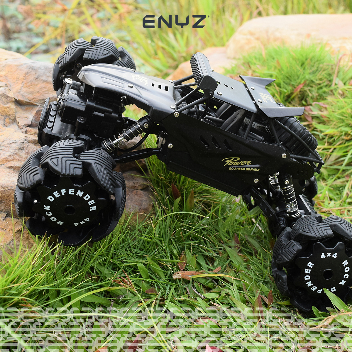 Carro a control remoto buggy con llanta expandible tanque jeep camioneta RC de metal 4x4 10 km h