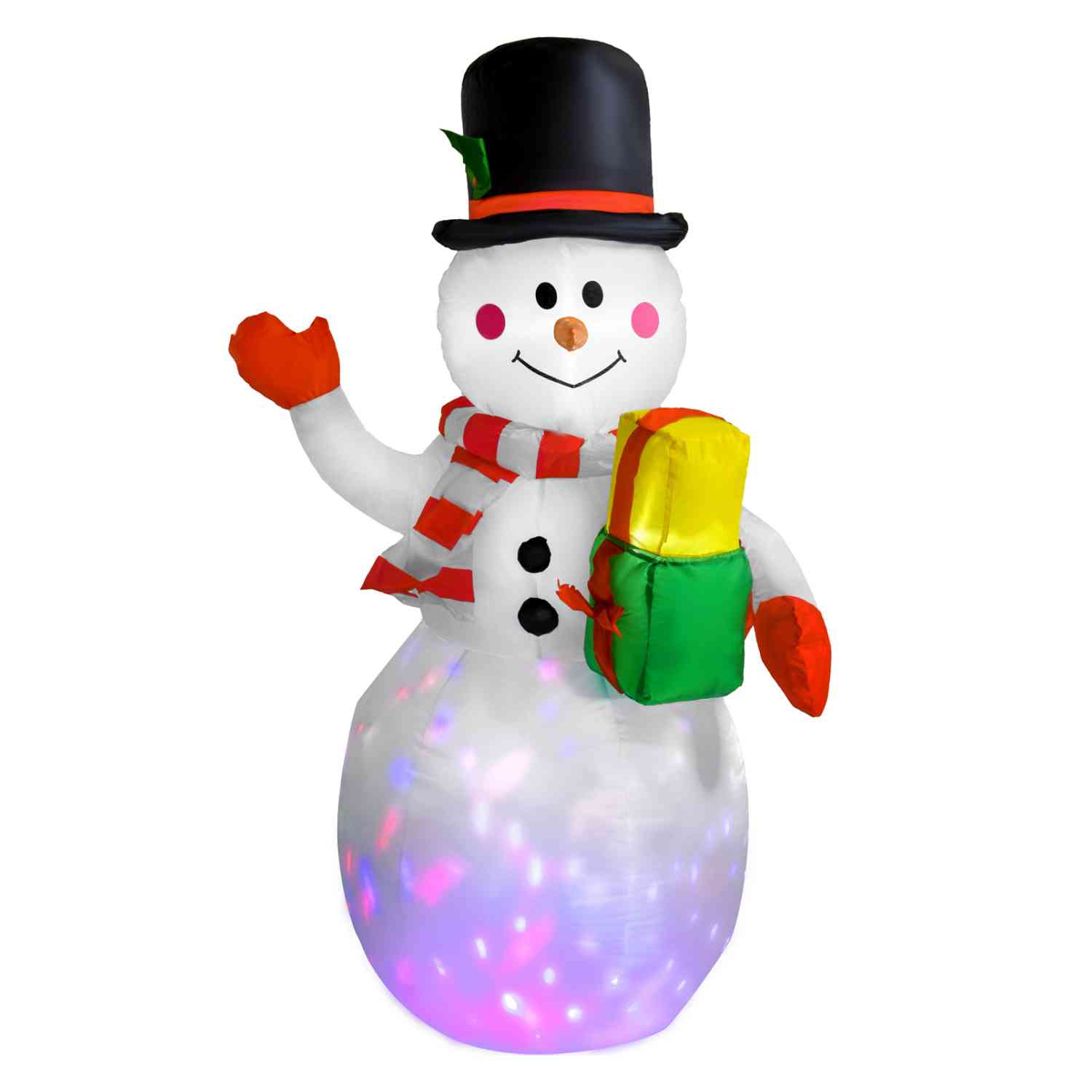 Inflable Navidad Muñeco Nieve 1.5m Decoracion Luz Led 