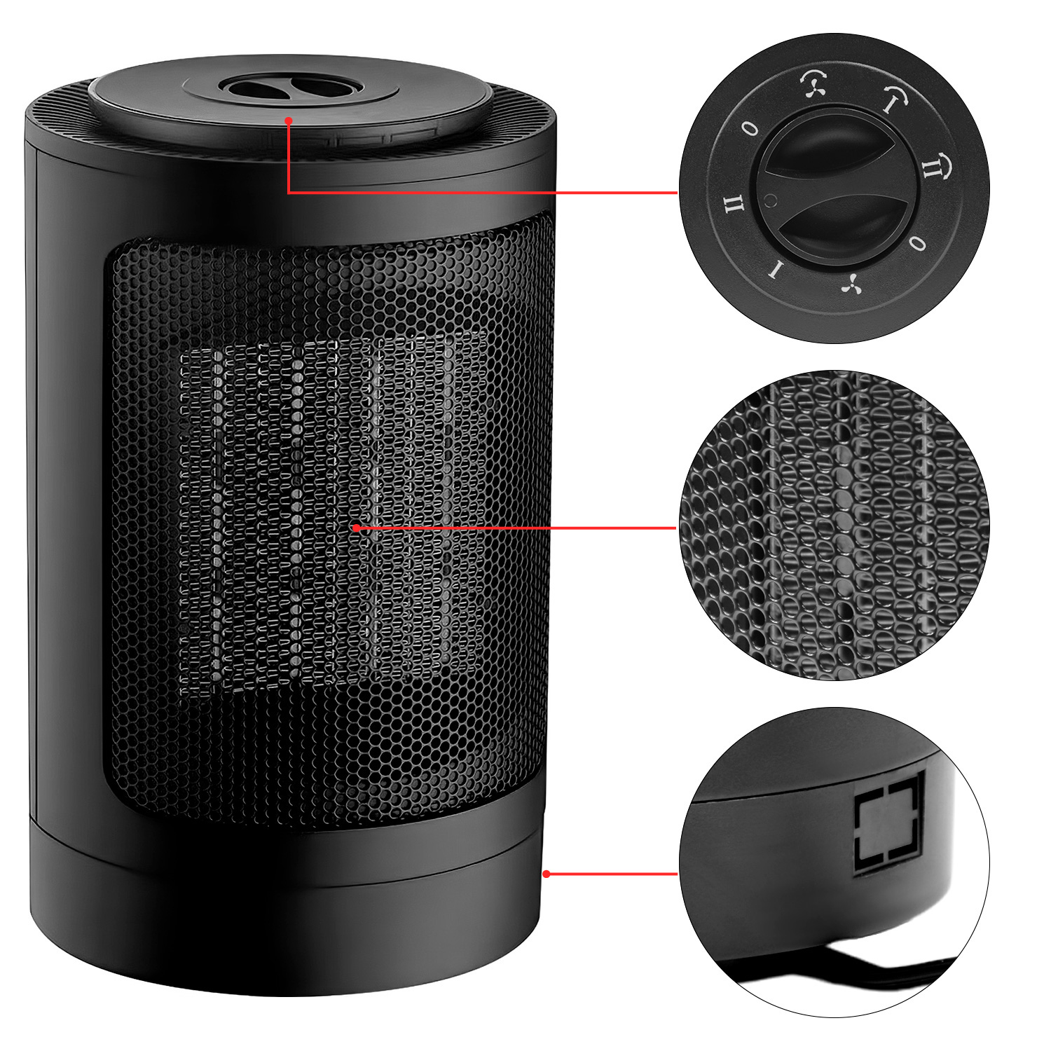 Mini Calentador Calefactor Ventilador Portatil 1500w