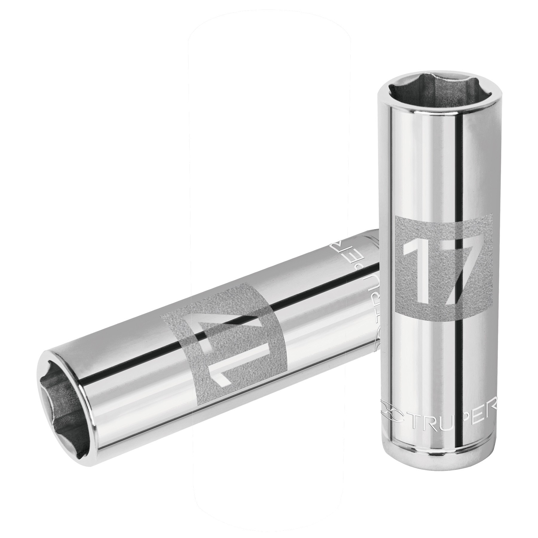 DADO LARGO DE 17 MM, 6 PUNTAS, CUADRO 1/2", TRUPER 13357