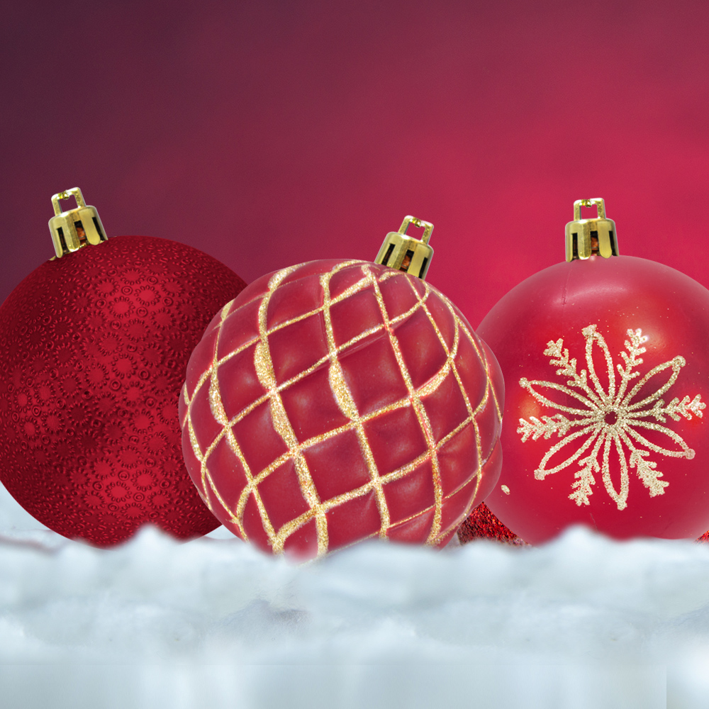 Importadora la Merced Esferas Navideñas Grandes De plástico 20 Piezas 9 Cm Decoración Colgante Adornos para Árbol Navidad Juego de Adornos Navidad Esferas económicas