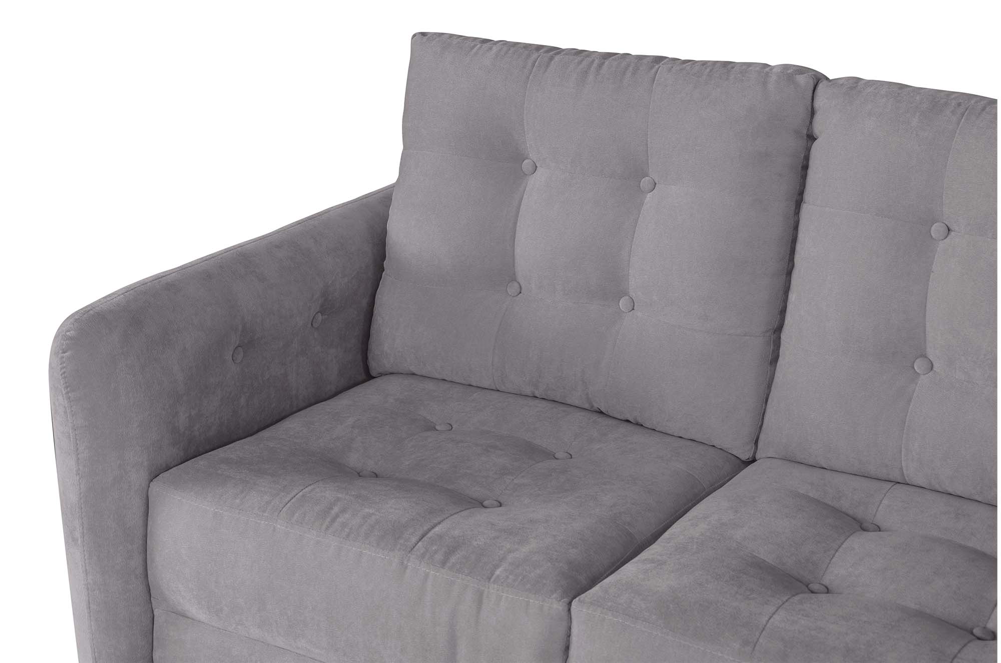 Sala Modular Makora Astori Gris Claro con Tecnología Beehive Airflex Foam Reversible Tela Velvet