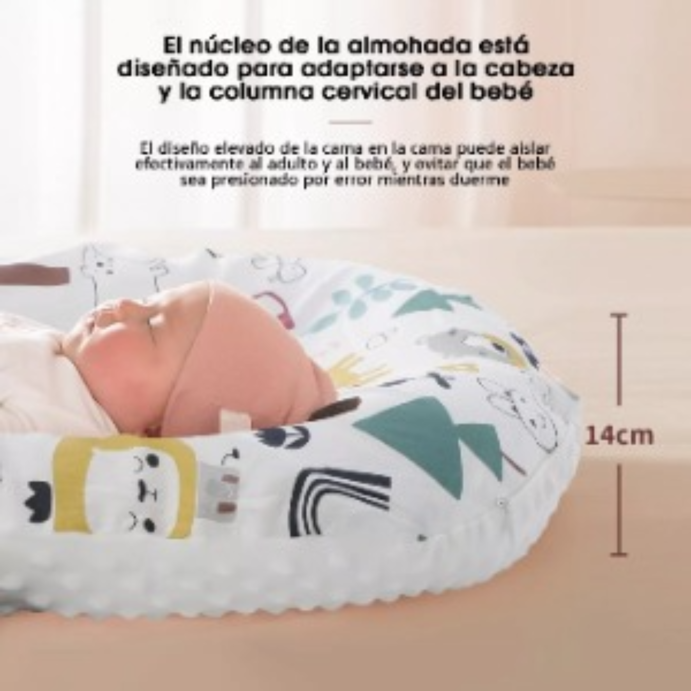 Cuna Colecho Portátil De Látex Natural Para Bebé Doble Vista
