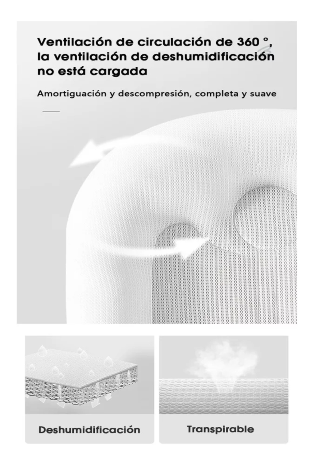 Cuna Colecho Portátil De Látex Natural Para Bebé Doble Vista