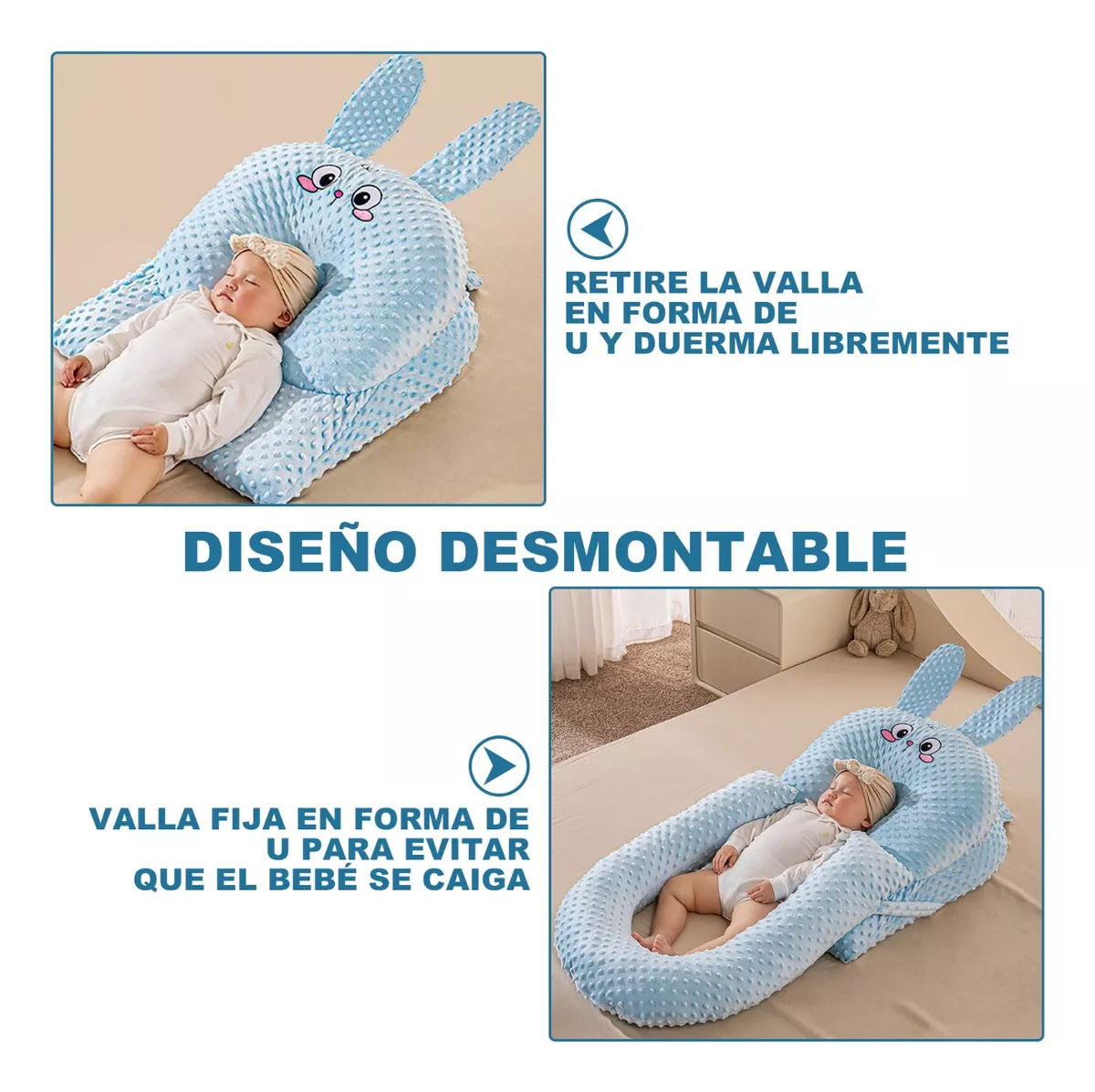 Cojín Antireflujo Almohada Para Bebé Extraíble Y Lavable