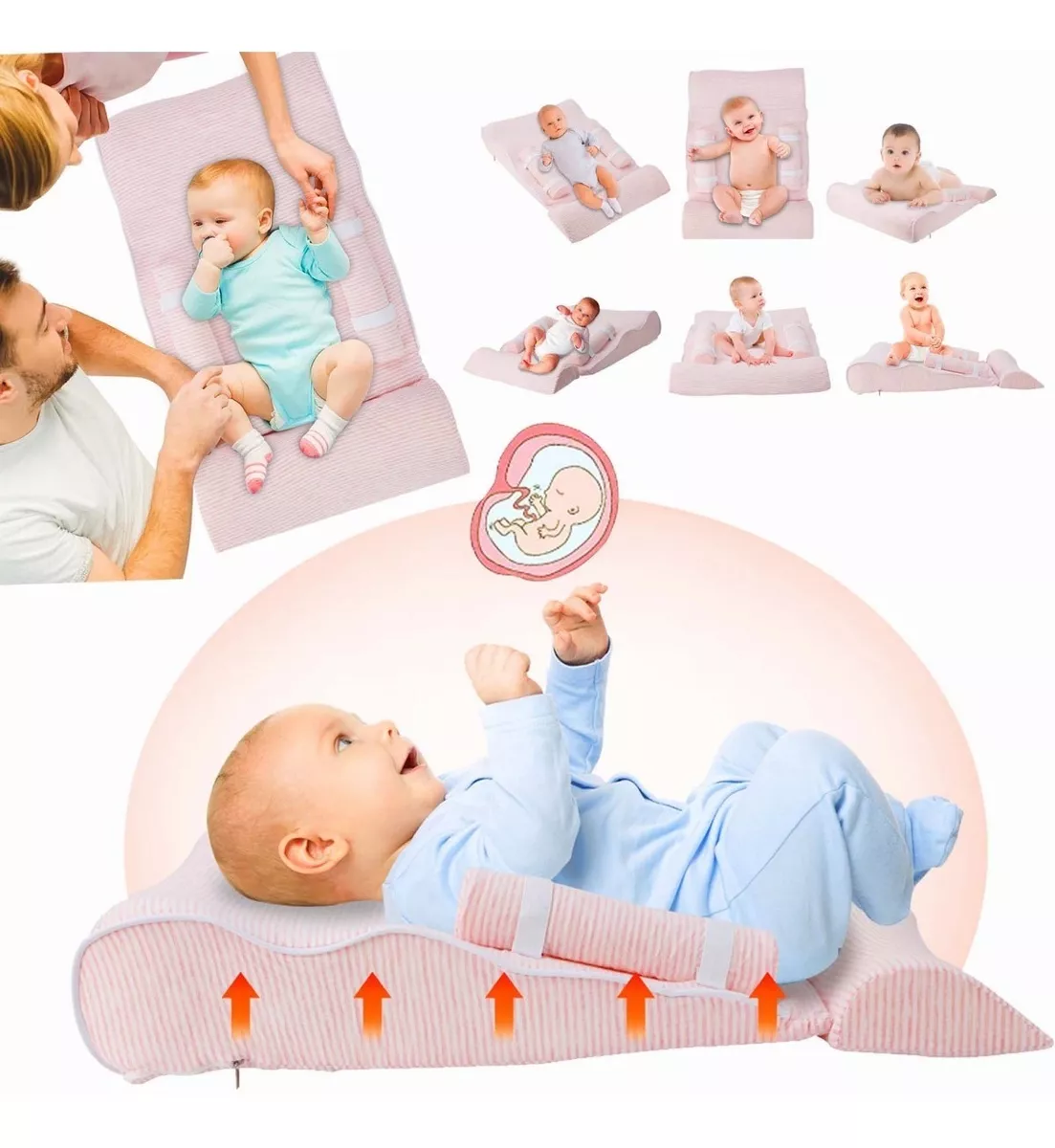 Cojin Antireflujo Colchón Anti Reflujo Bebé Cuna Soporte