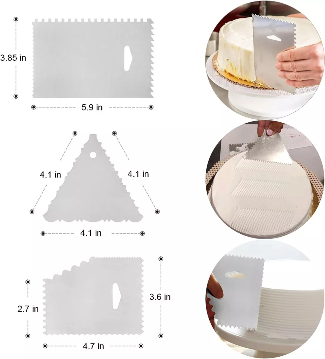 Set Base Giratoria Metálica P/decoración Pastel Duyas Espátu
