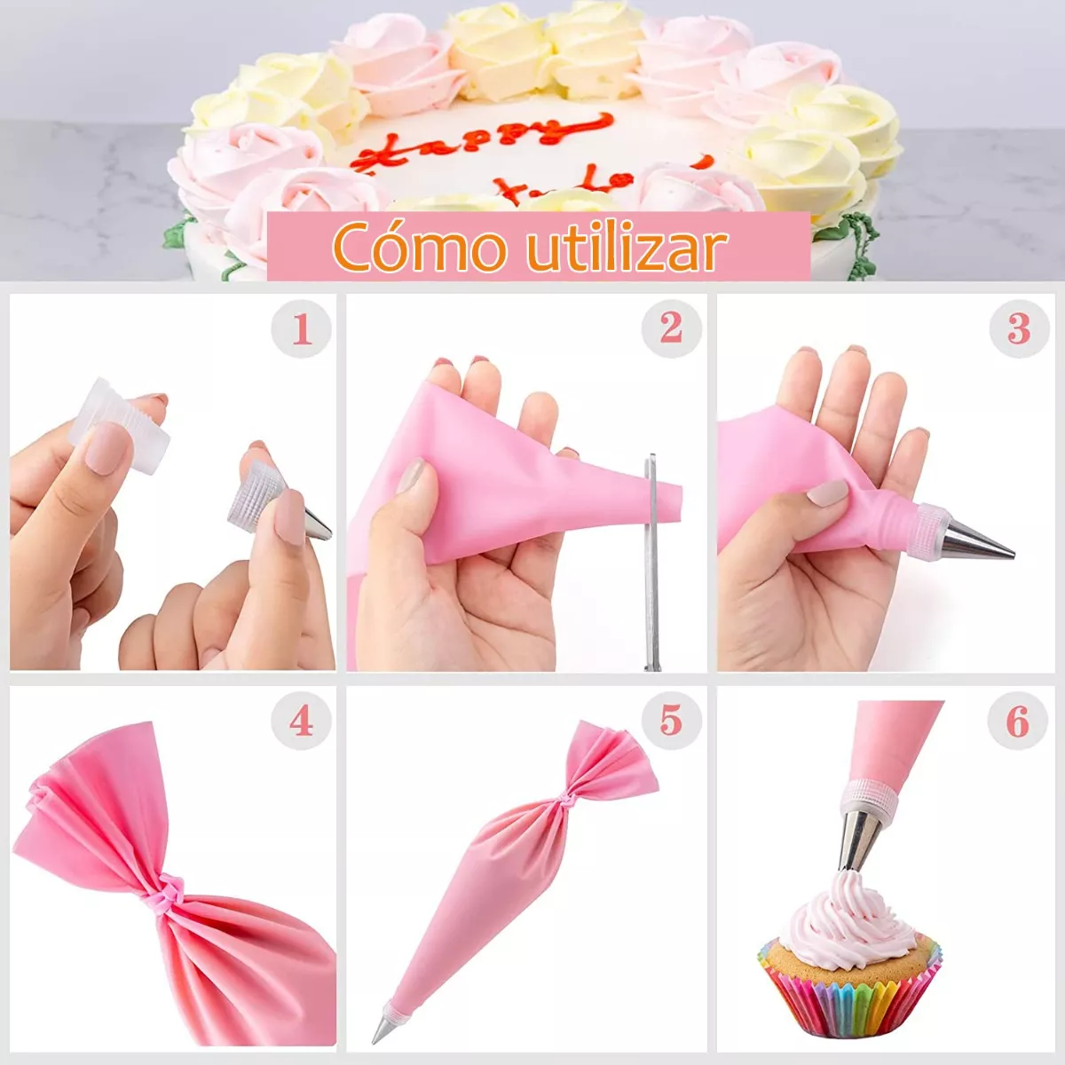 Kit De Decoración Pasteles 337pcs Accesorios Para Reposteria