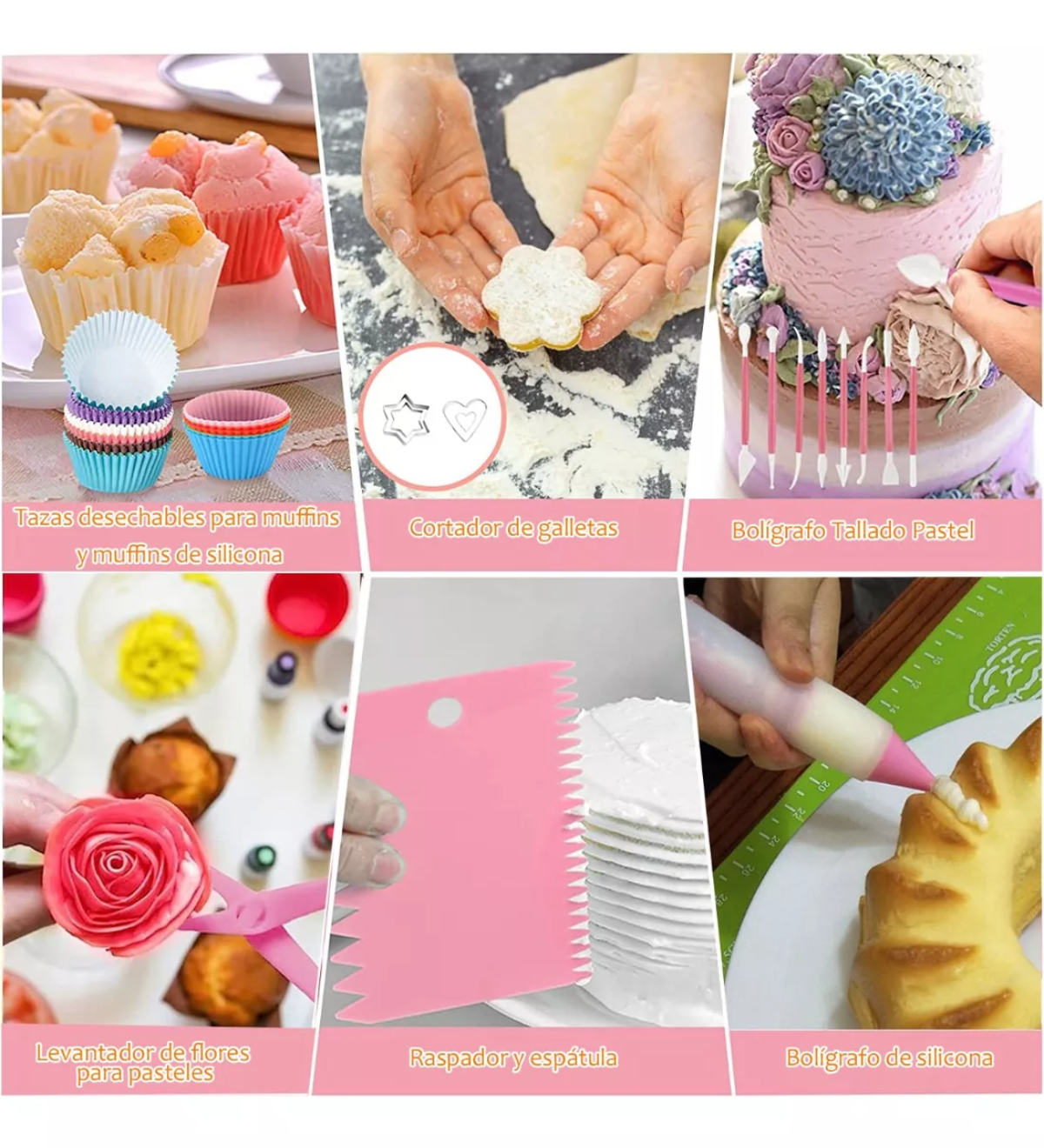 Kit De Decoración Pasteles 337pcs Accesorios Para Reposteria