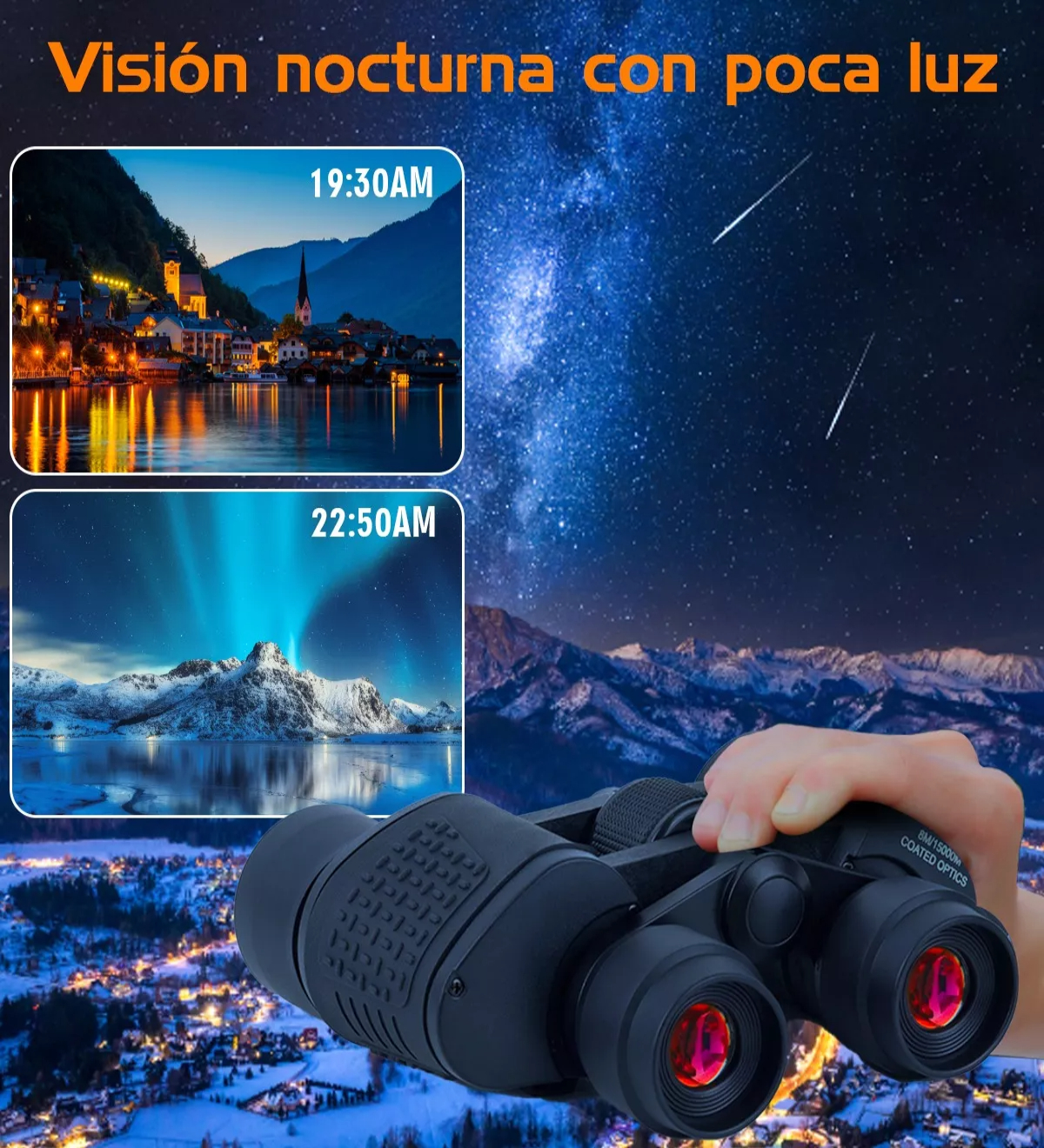 Binoculares Telescópicos Hd Con Visión Nocturna 80x80