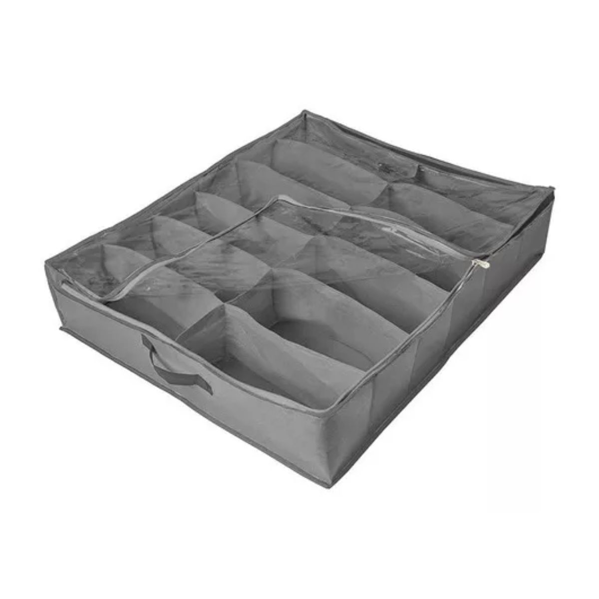 Zapatera Plegable Bajo Cama Para 12 Pares Guardar Espacio Gris