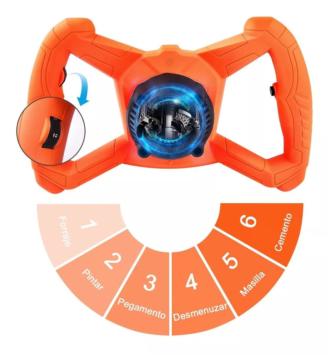 Mezcladora Eléctrica De Cemento/pintura Goxawee 6 Velocidades