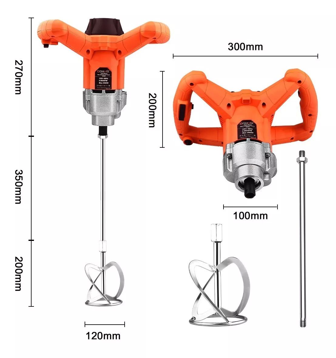 Mezcladora Eléctrica De Cemento/pintura Goxawee 6 Velocidades