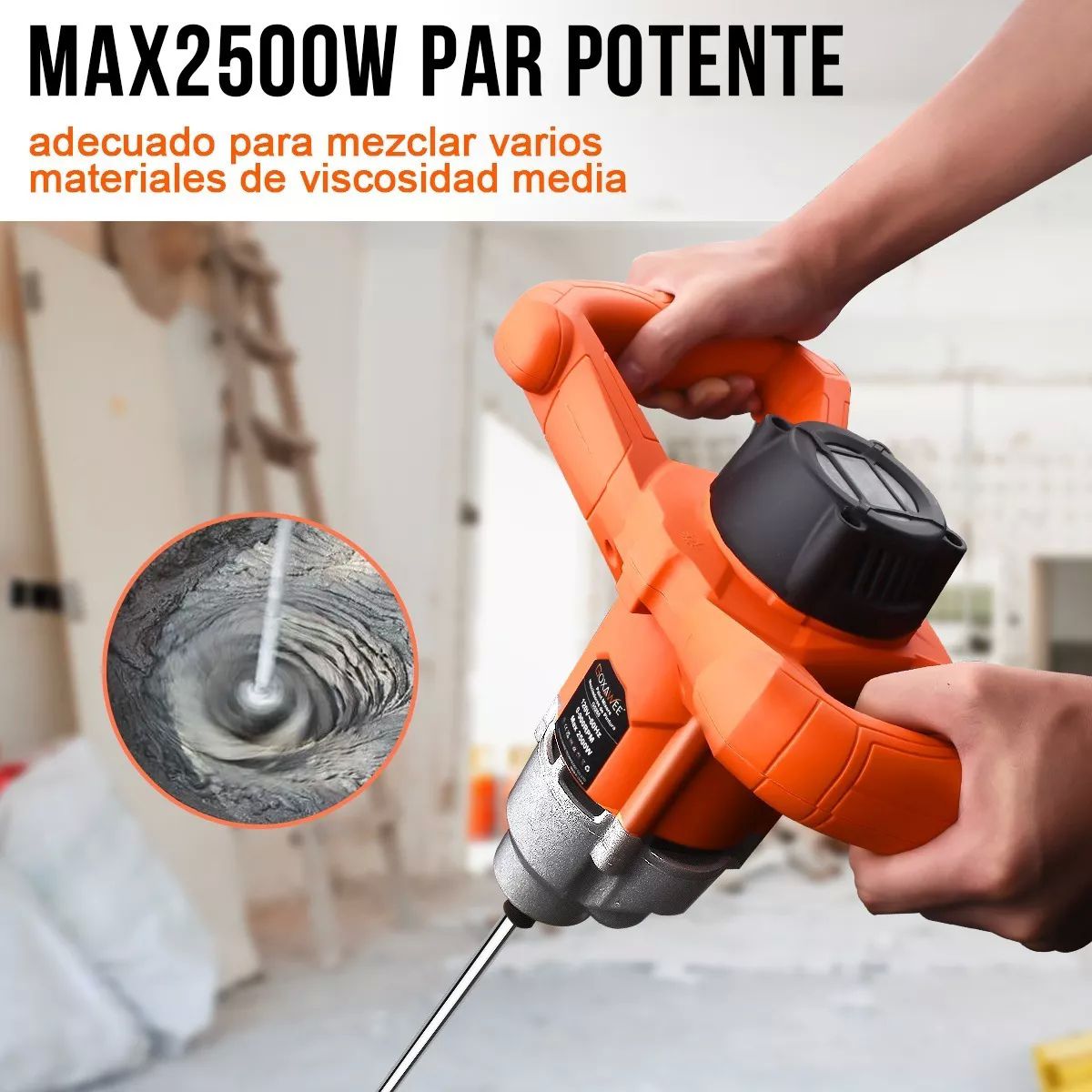 Mezcladora Eléctrica De Cemento/pintura Goxawee 6 Velocidades
