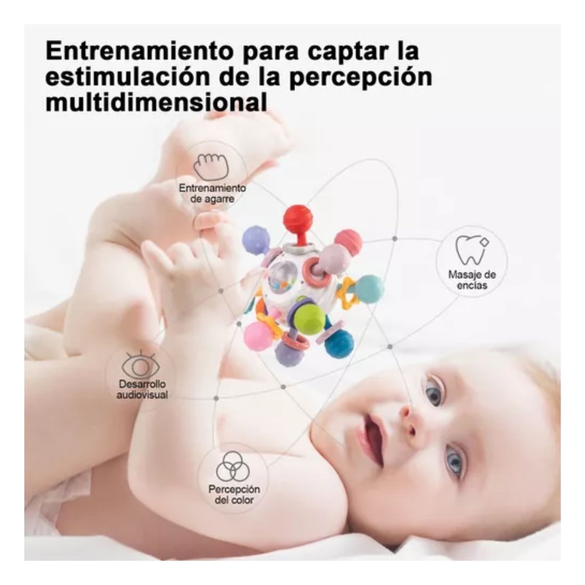 Juguete Para La Dentición Del Bebé, Alivia Las Encías Azul claro