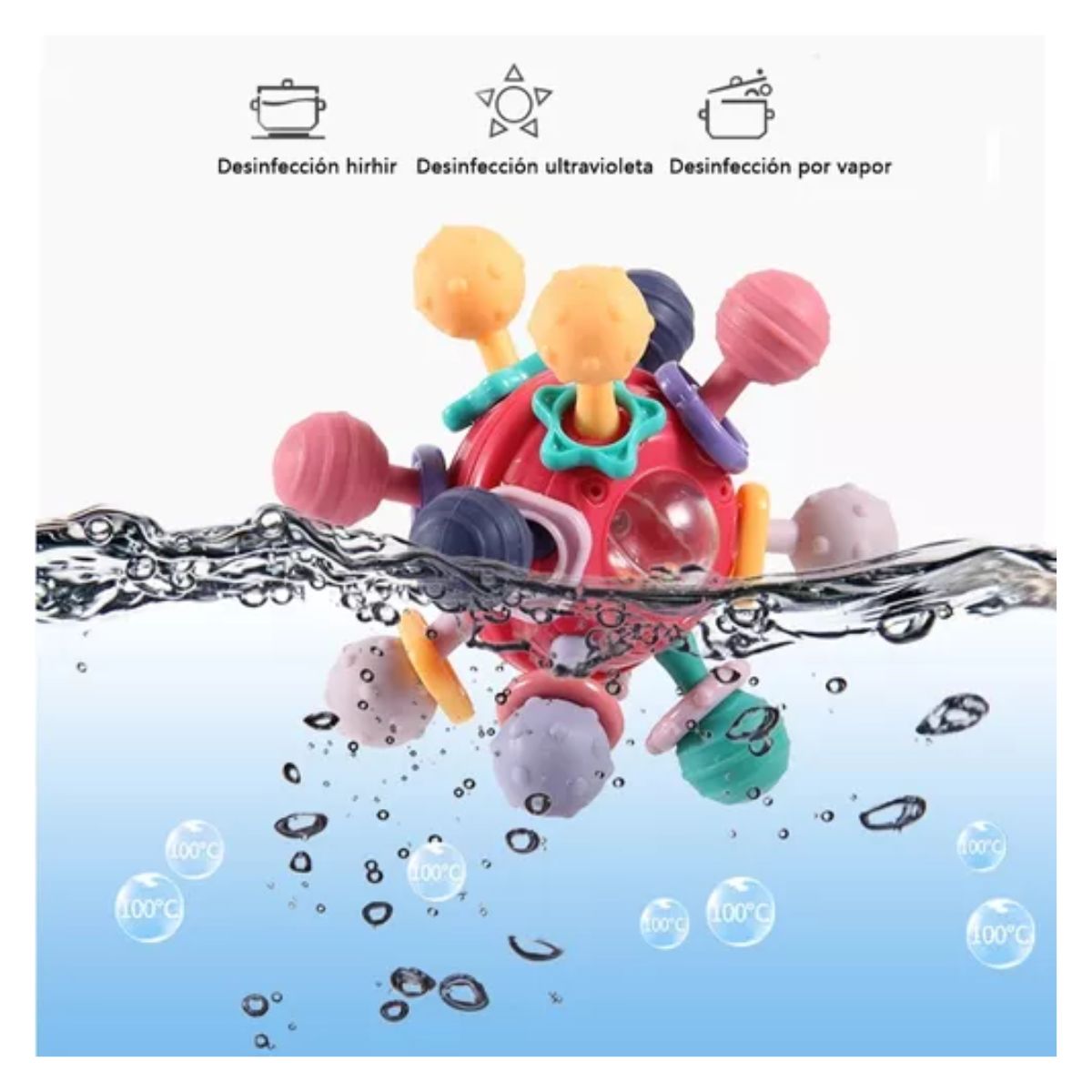 Juguete Para La Dentición Del Bebé, Alivia Las Encías Azul claro