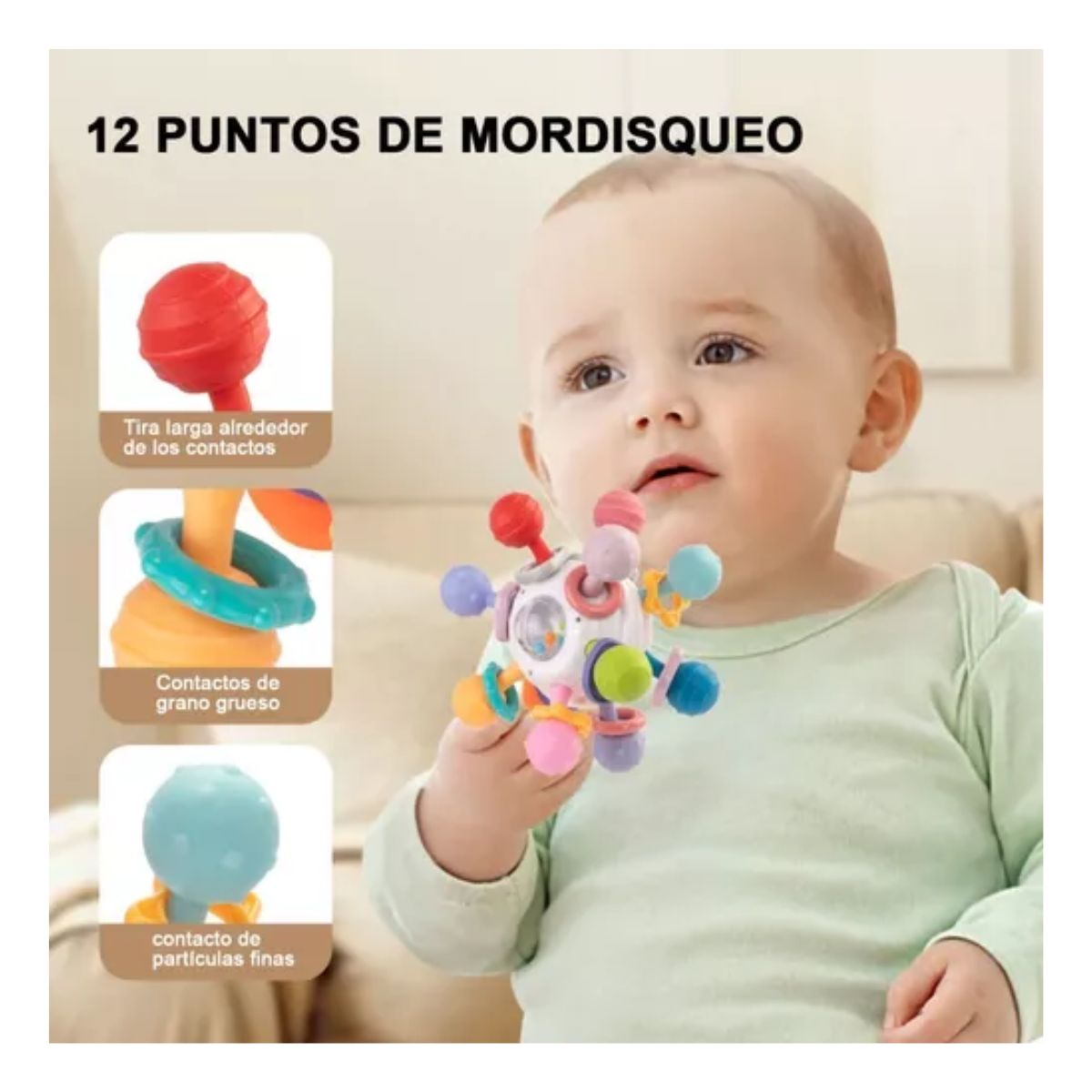 Juguete Para La Dentición Del Bebé, Alivia Las Encías Azul claro