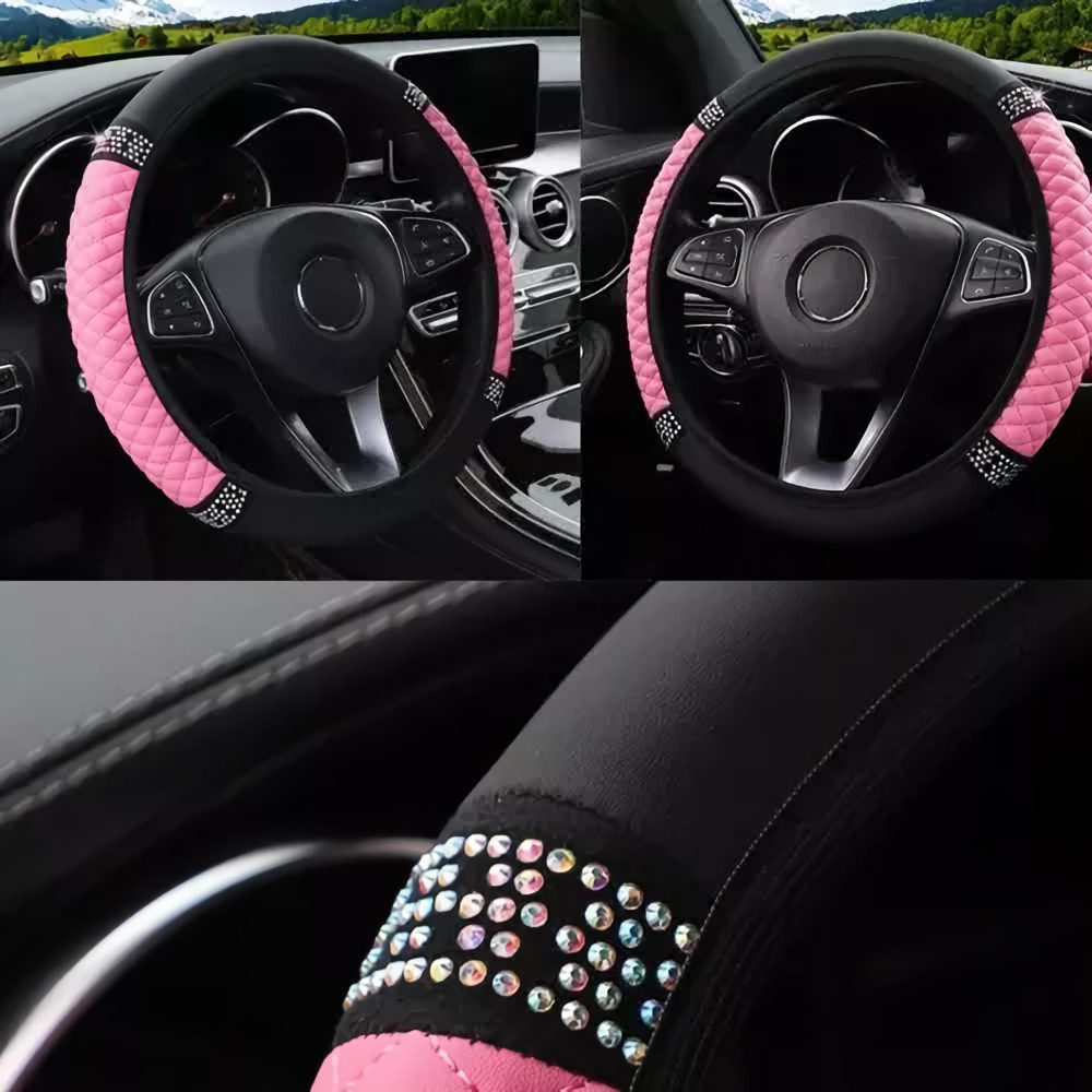 Cubrevolante Para Auto de Vinipiel Color Rosa Pink