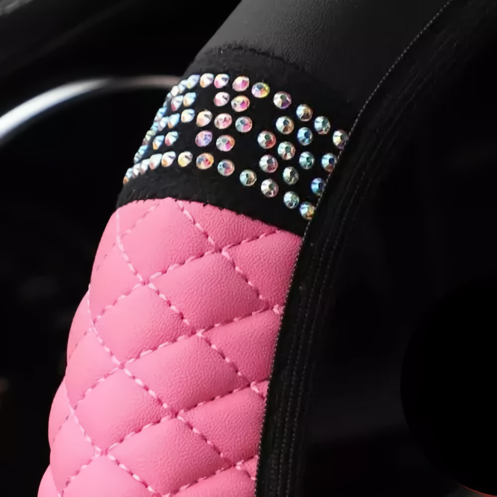 Cubrevolante Para Auto de Vinipiel Color Rosa Pink