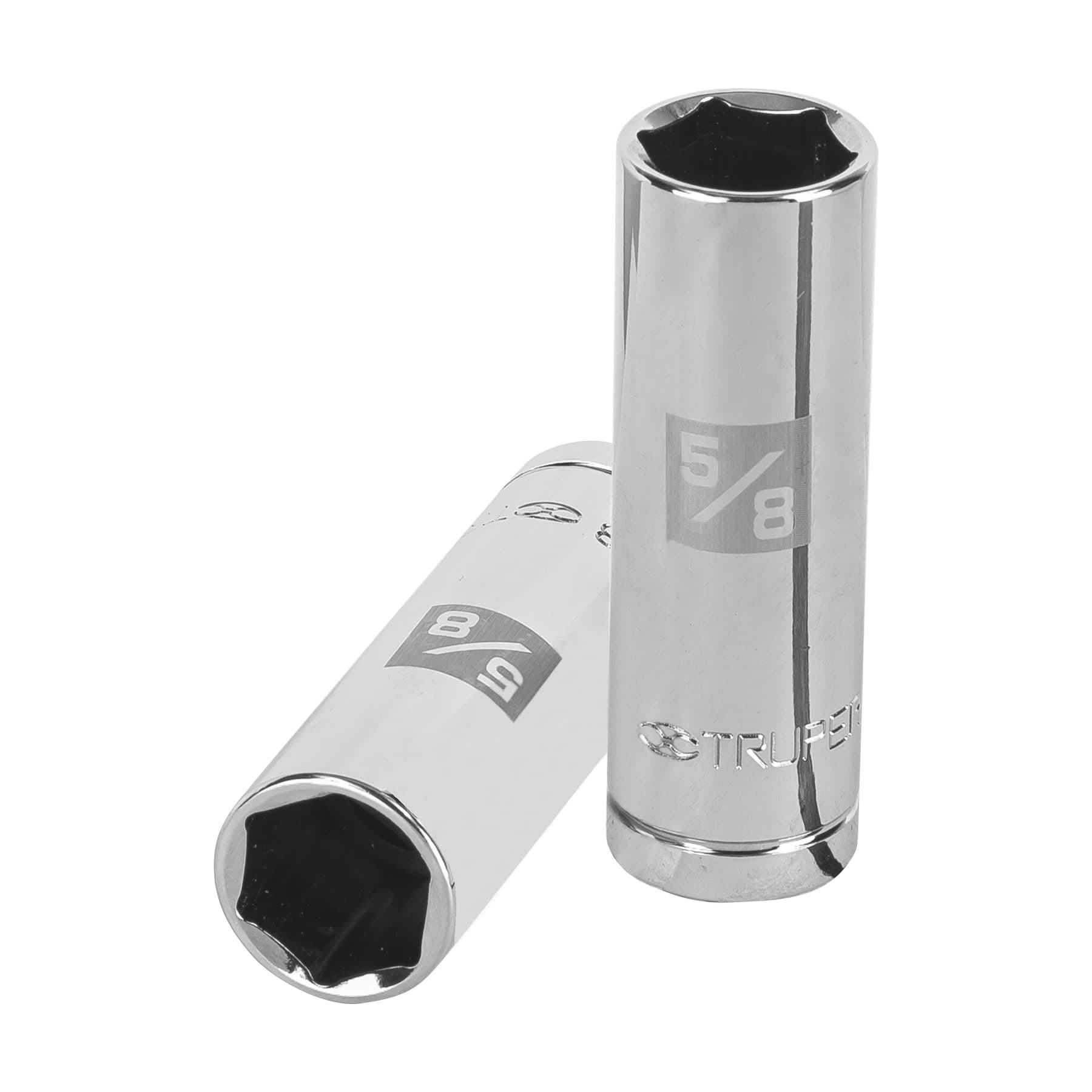 DADO LARGO PARA BUJÍA DE 5/8", 6 PUNTAS, CUADRO DE 1/2" TRUPER 13365