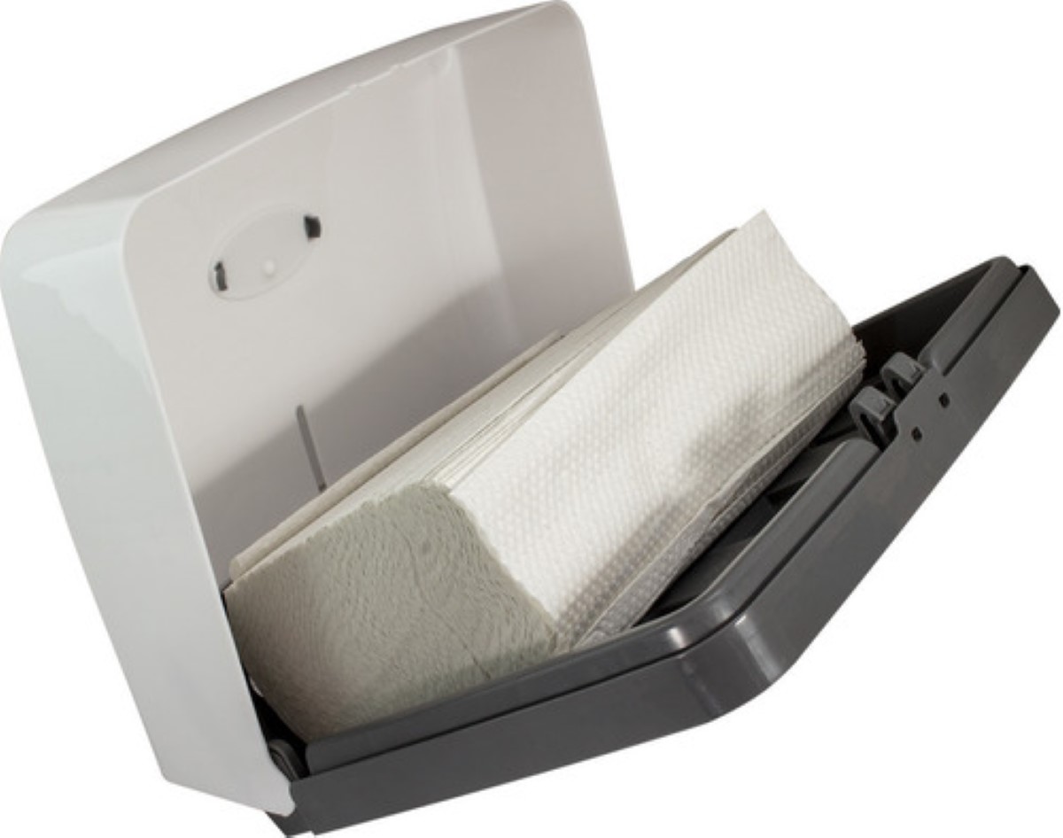 Dispensador Toalla Interdoblada / Sanitas Oval Eco Uso Rudo Blanco