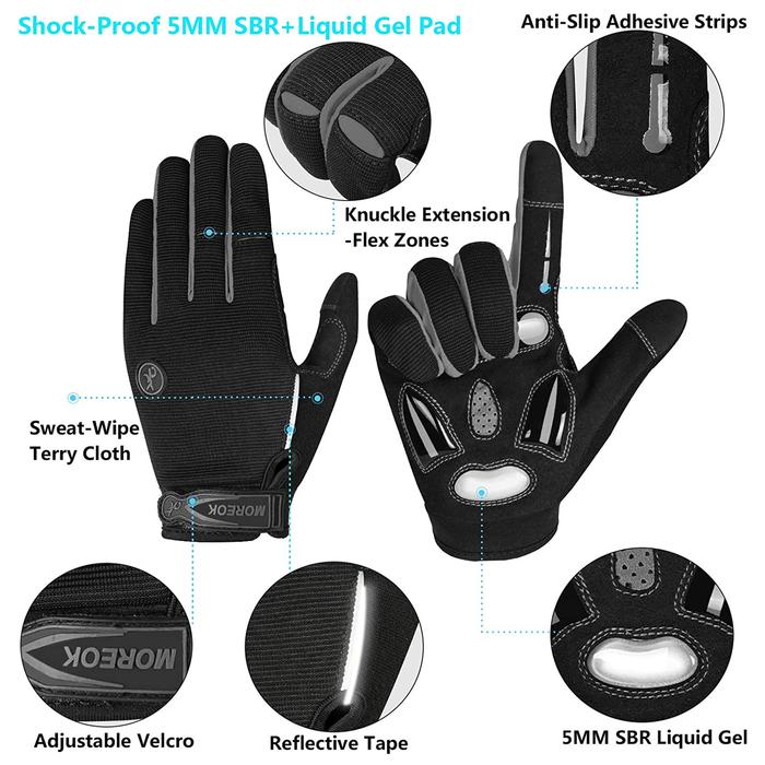 Guantes para Equitacion MXGLY-008-2 2Pares M NegroGris MicroFibra, GlovSoccGray