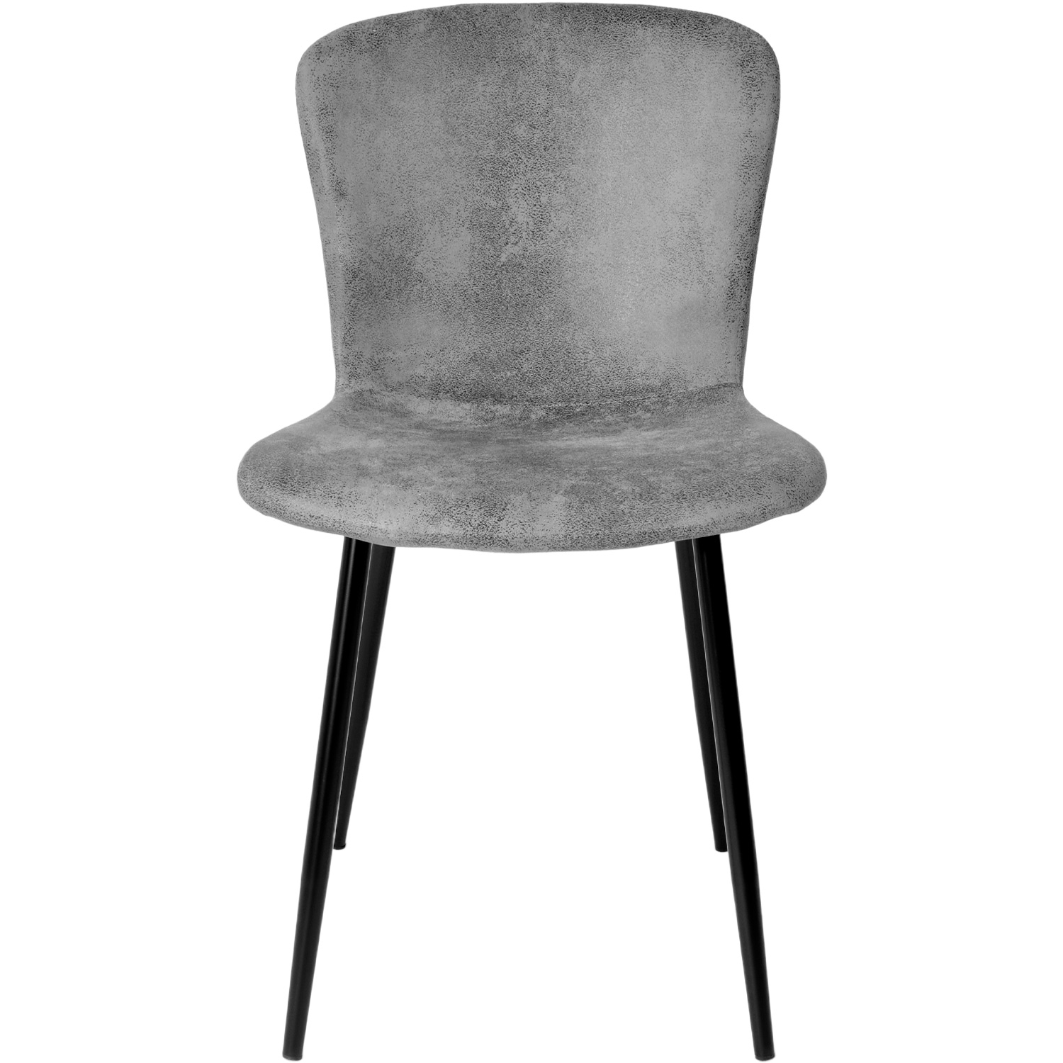 Set 4 Sillas Juego Comedor Cocina Suede Gamuza Gris