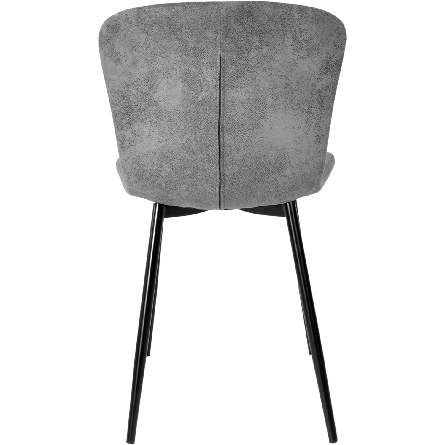 Set 4 Sillas Juego Comedor Cocina Suede Gamuza Gris