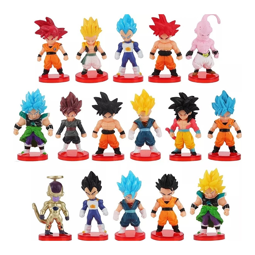 Dragon Ball Juguetes Mini Colección 16 Piezas 7 Cm