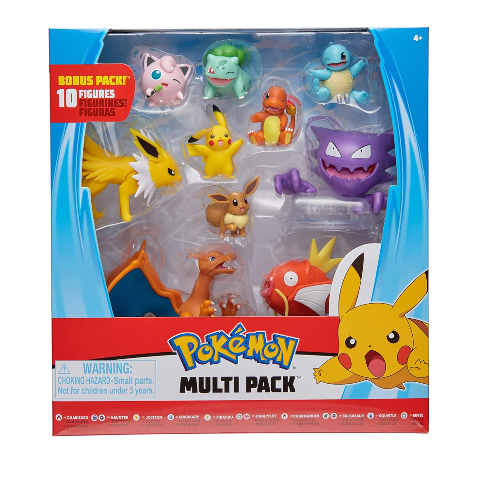 Pokémon Ultimate Battle Set 10 Figuras Pikachu + Charizard + Charmander
