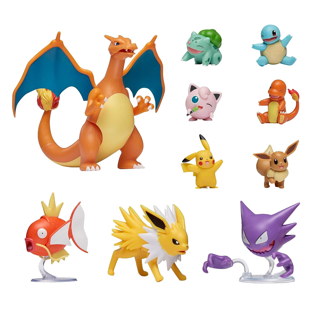 Pokémon Ultimate Battle Set 10 Figuras Pikachu + Charizard + Charmander