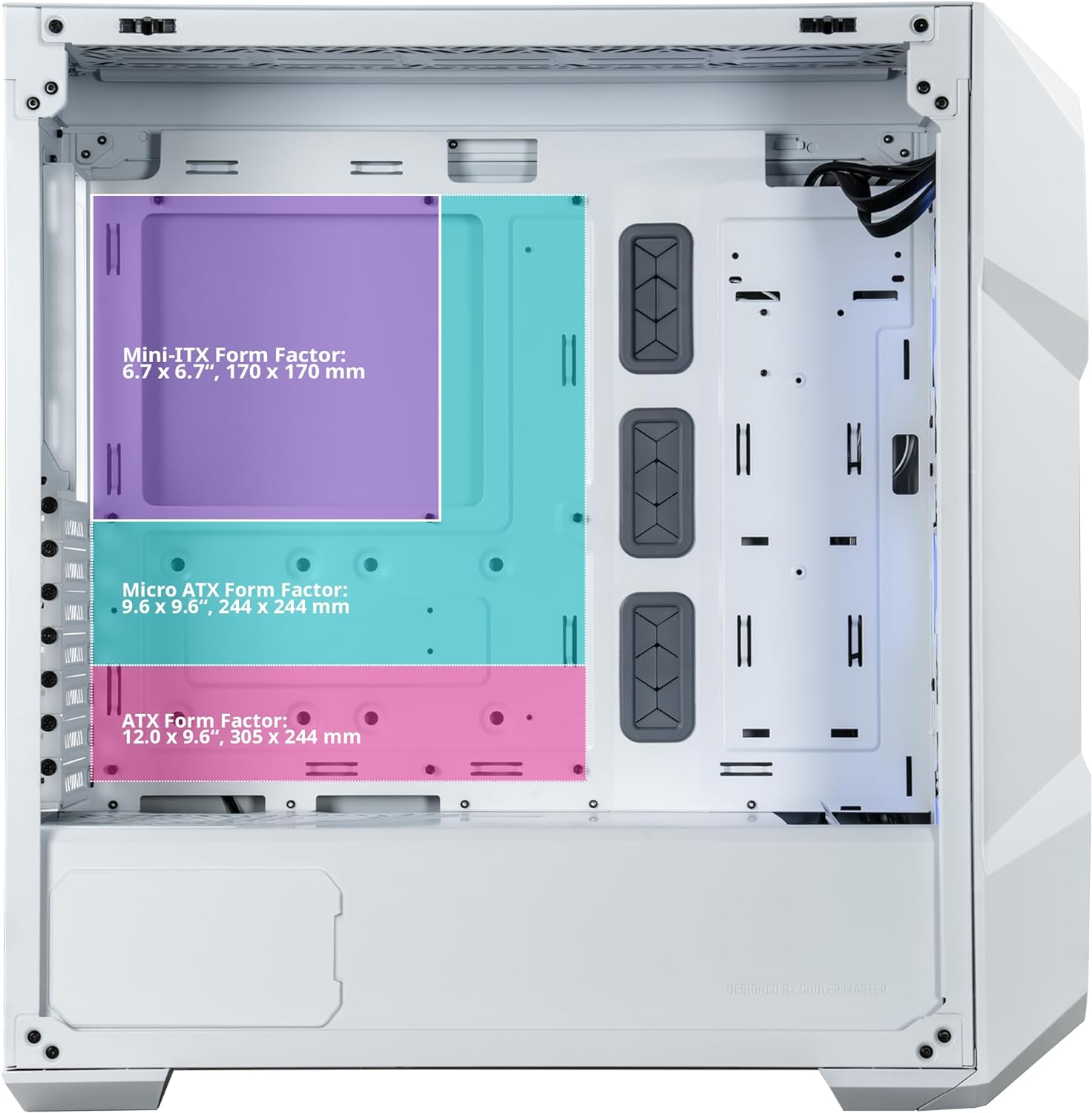 Gabinete Cooler Master MasterBox TD500 Mesh V2  sin Fuente Blanco.