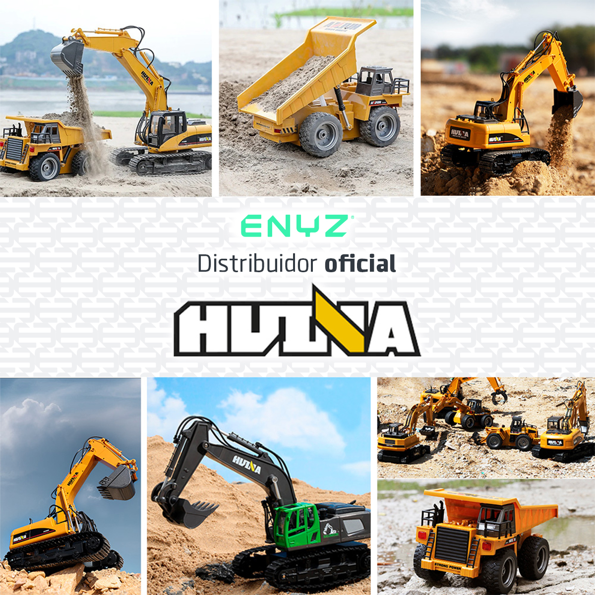 Excavadora a control remoto RC Huina 1535 Metal 1:14 15 canales 2.4Ghz professional excavator Rc de construcción Retroexcavadora RC Excavadora RC de juguete