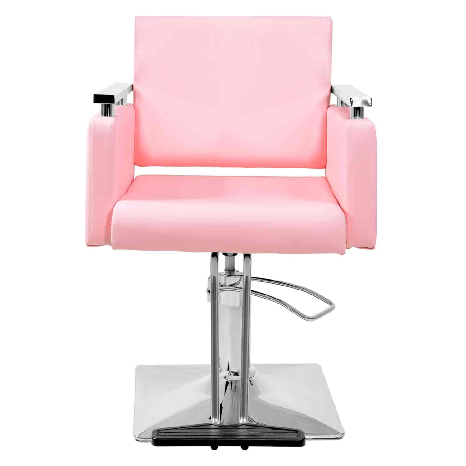 Sillon Silla Barberia Estetica Cuadrada 360 Moderna Rosa