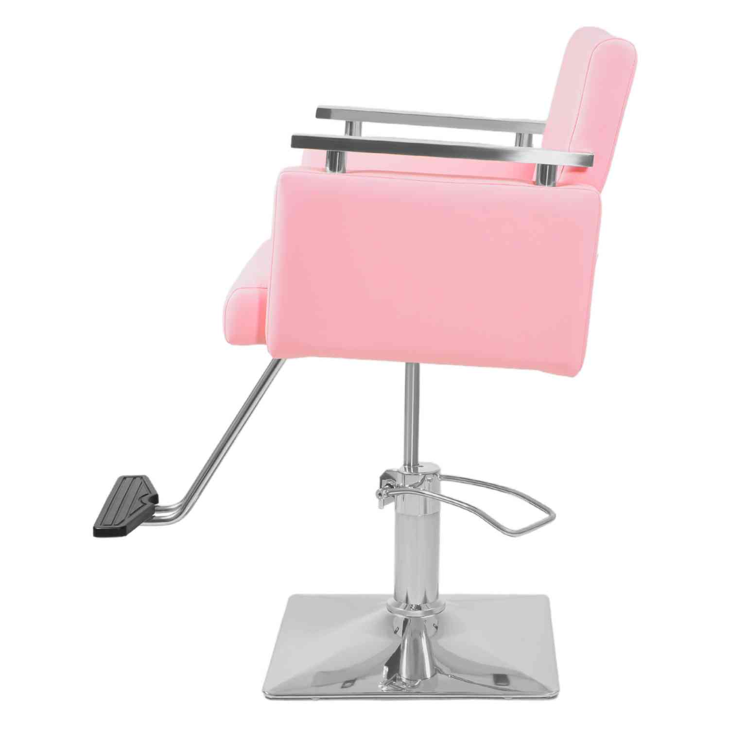 Sillon Silla Barberia Estetica Cuadrada 360 Moderna Rosa
