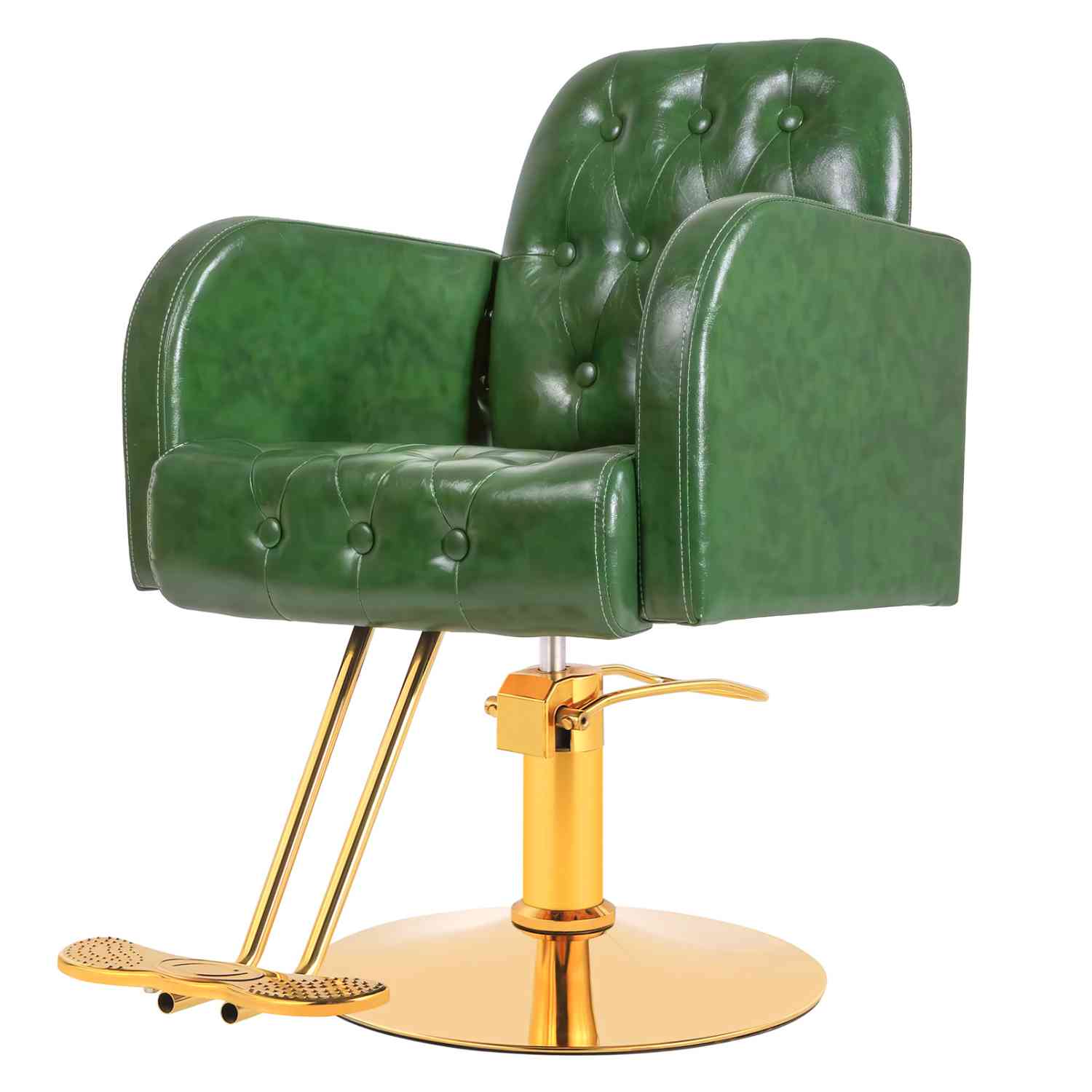 Silla Sillon Premium Barberia Estetica 360 Neumatica Verde