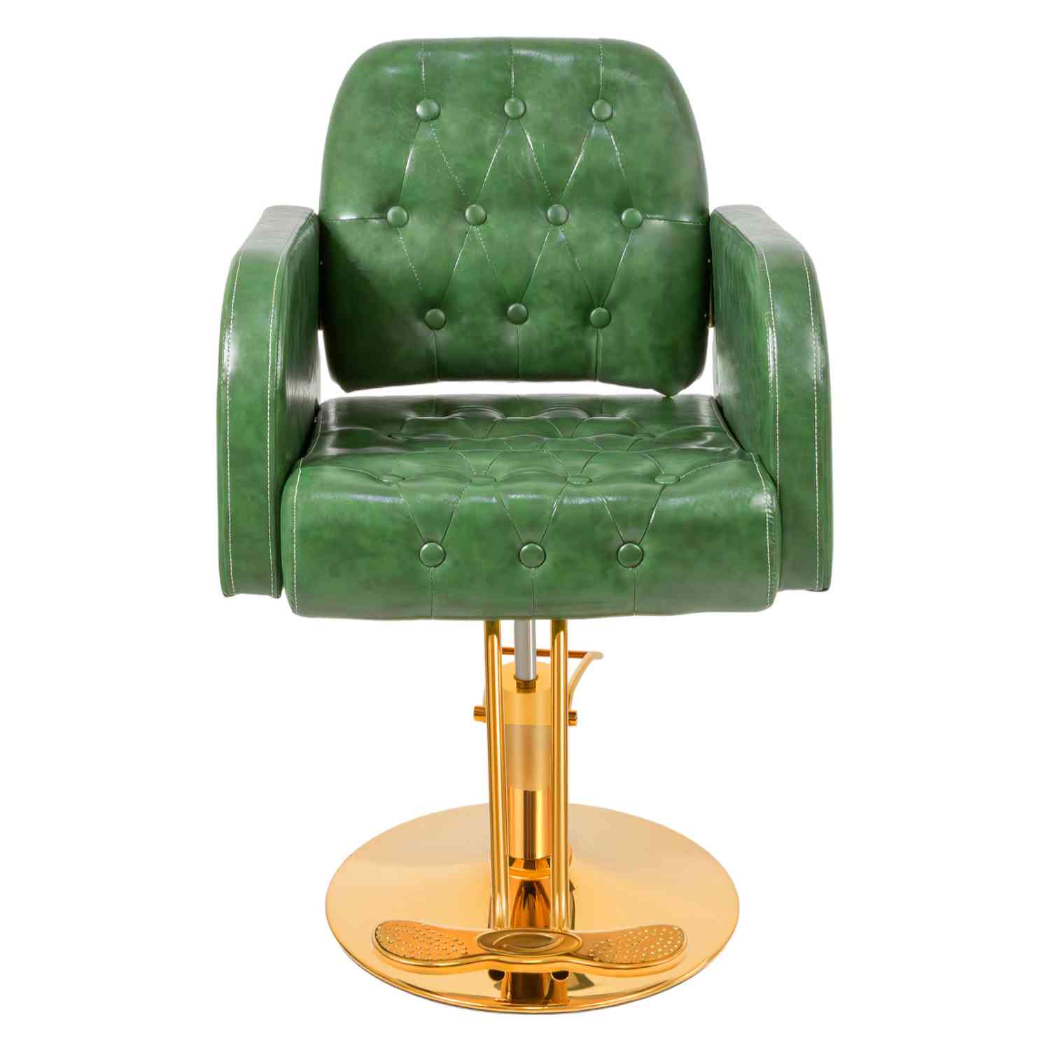 Silla Sillon Premium Barberia Estetica 360 Neumatica Verde