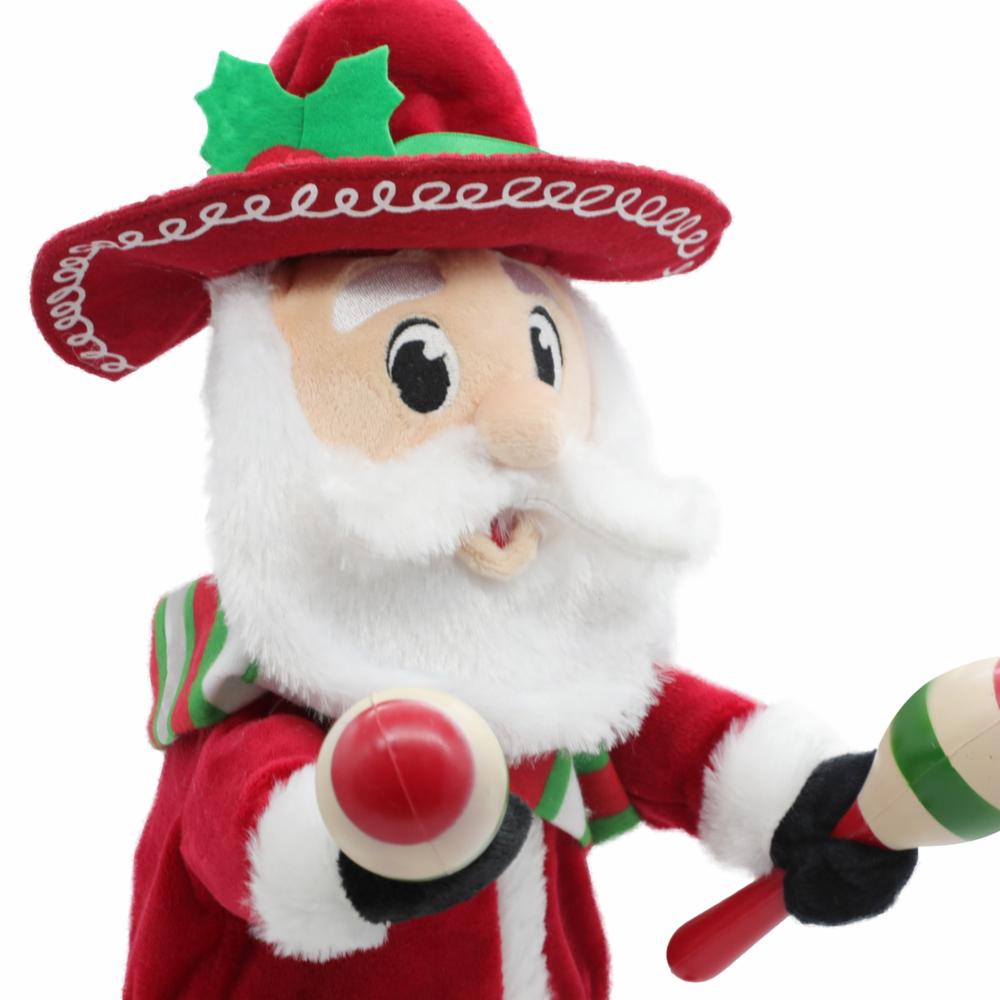 Figura de santa con maracas,con movimientos y sonidos