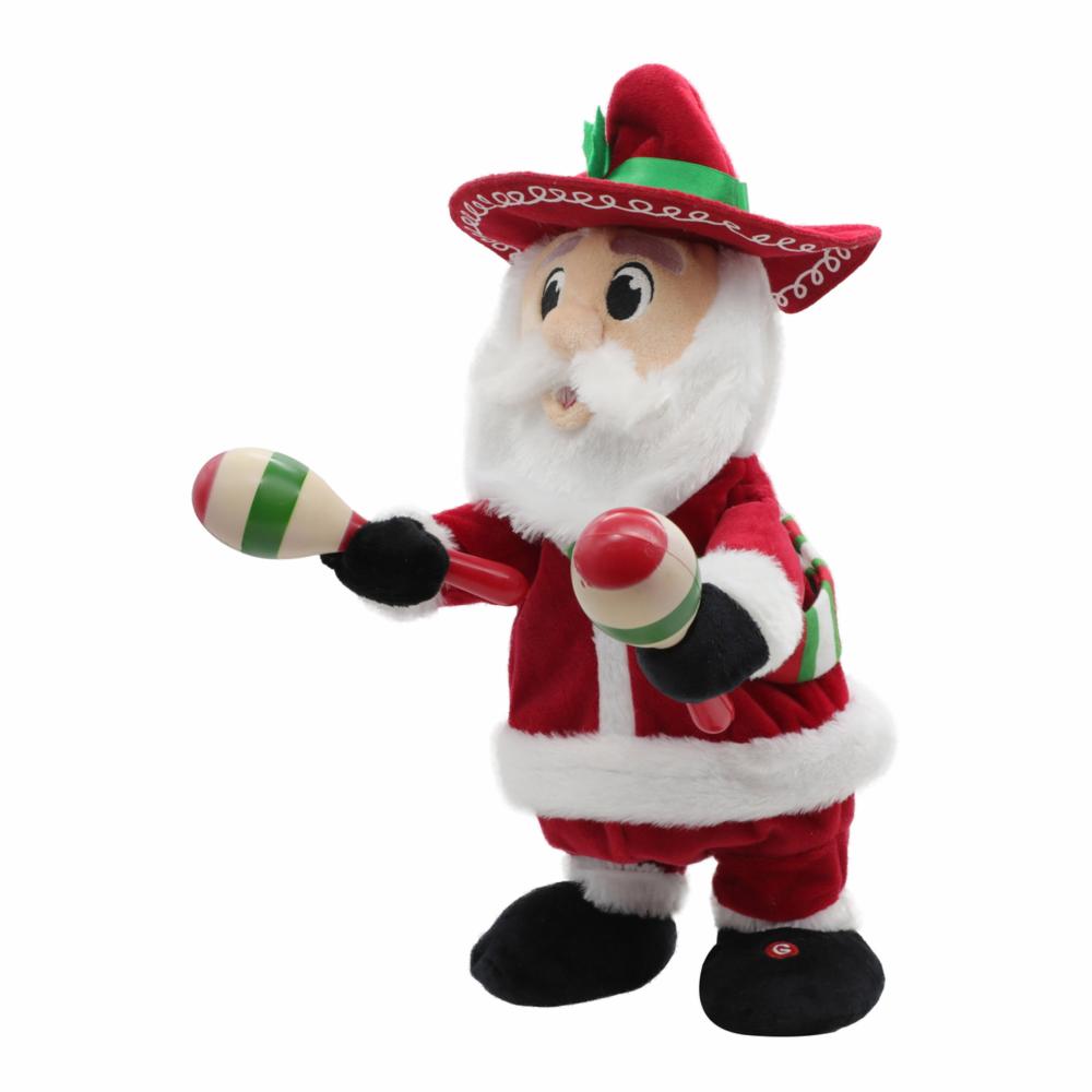 Figura de santa con maracas,con movimientos y sonidos