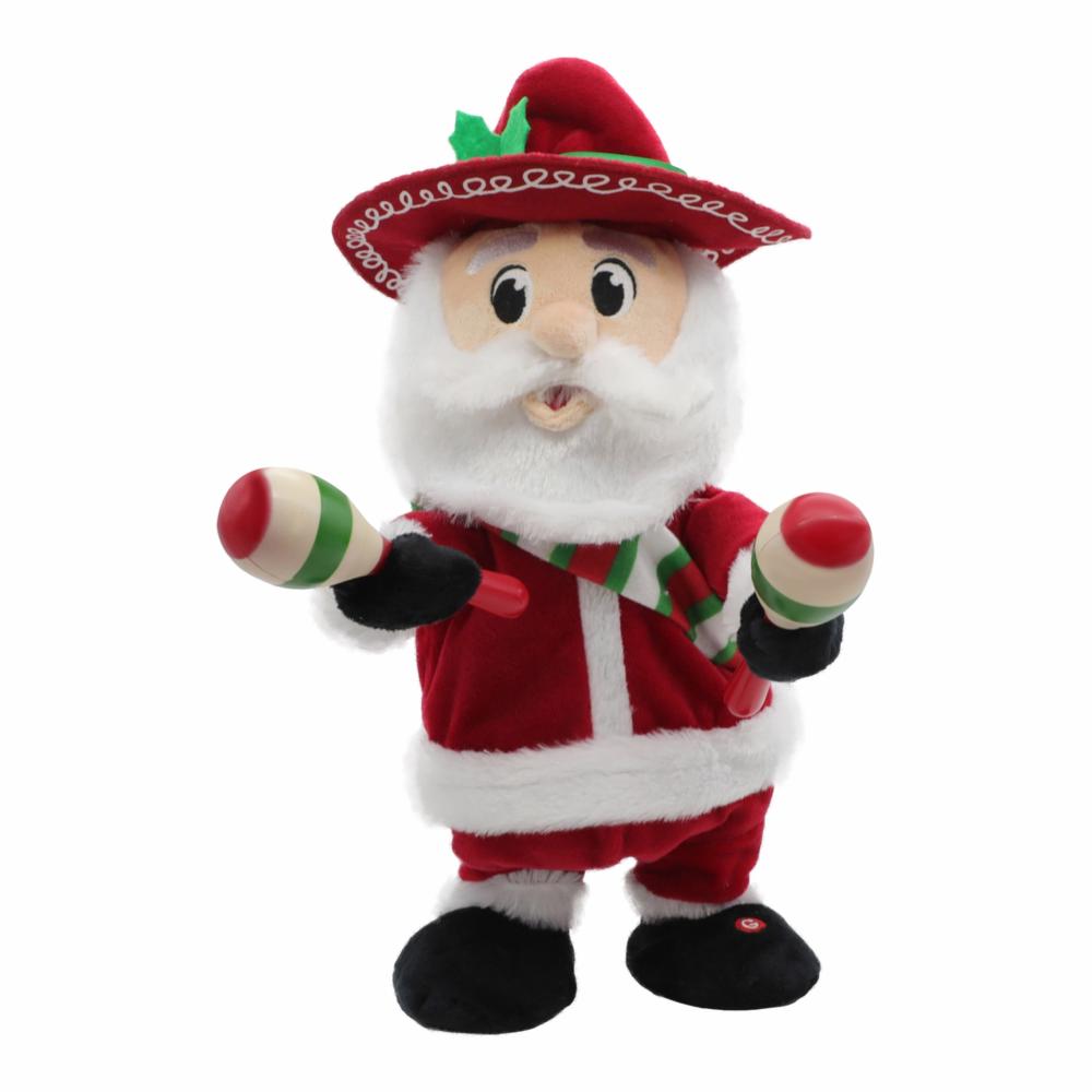 Figura de santa con maracas,con movimientos y sonidos